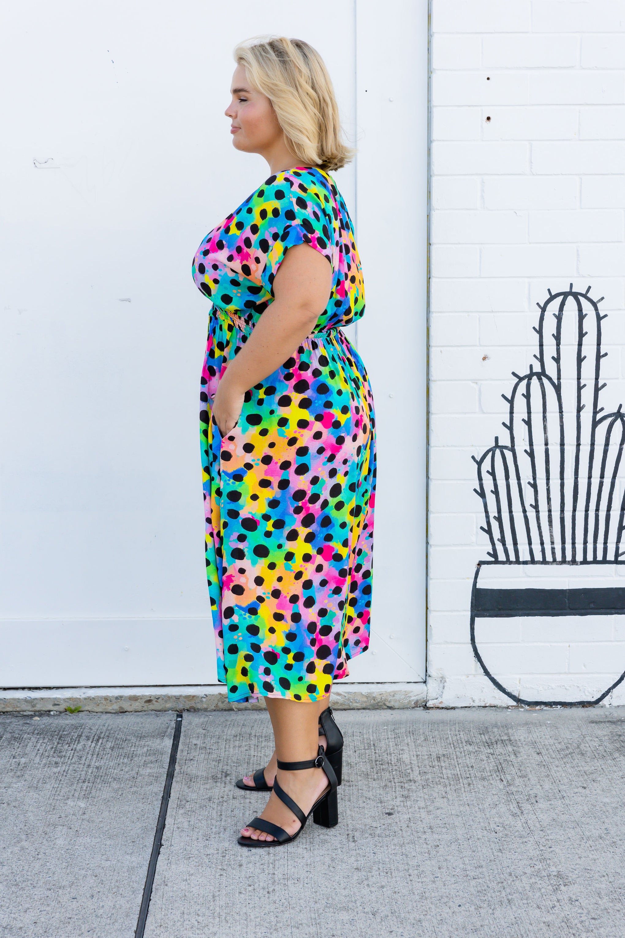 Millie Dress in Rainbow Cheetah by Kasey Rainbow