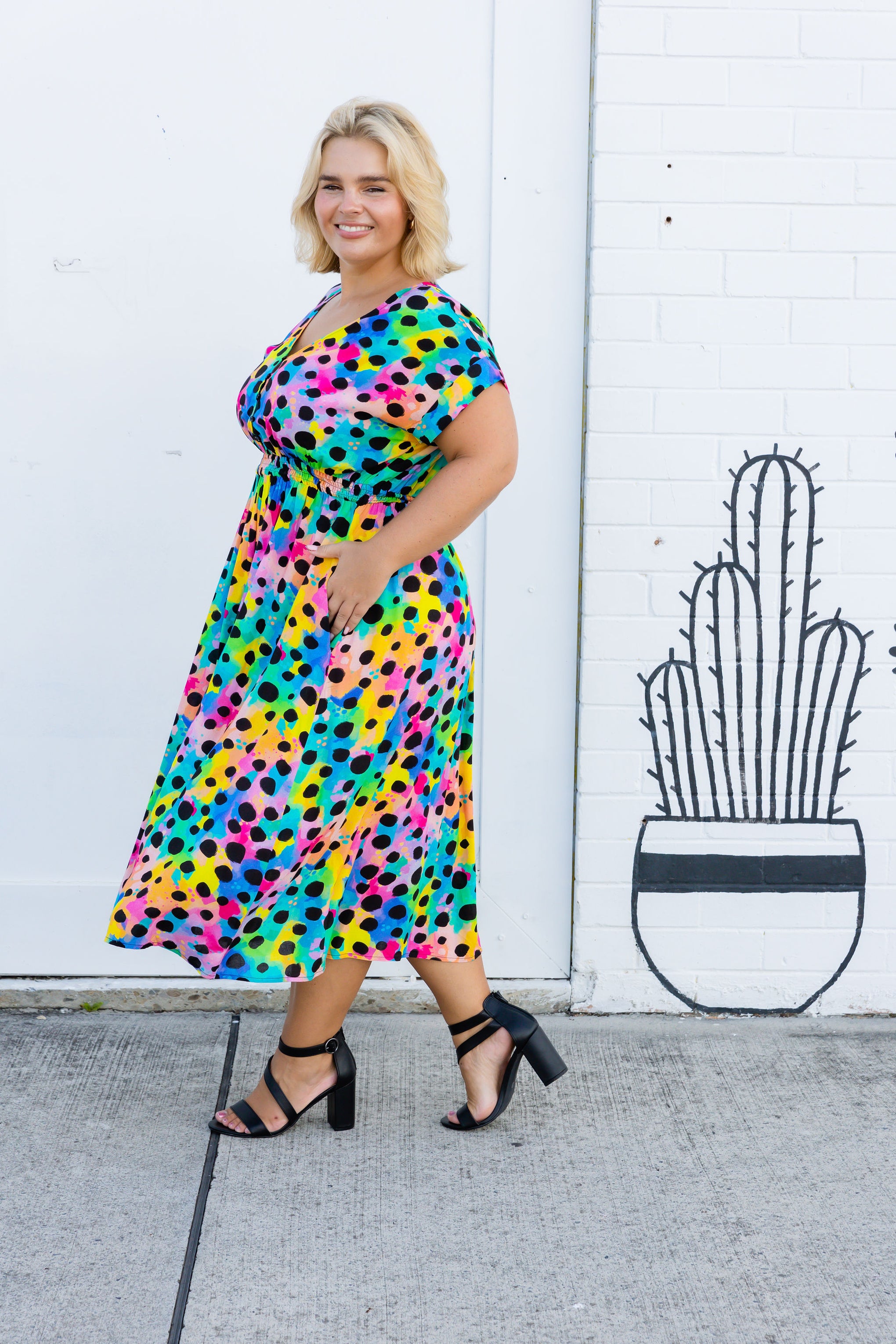 Millie Dress in Rainbow Cheetah by Kasey Rainbow
