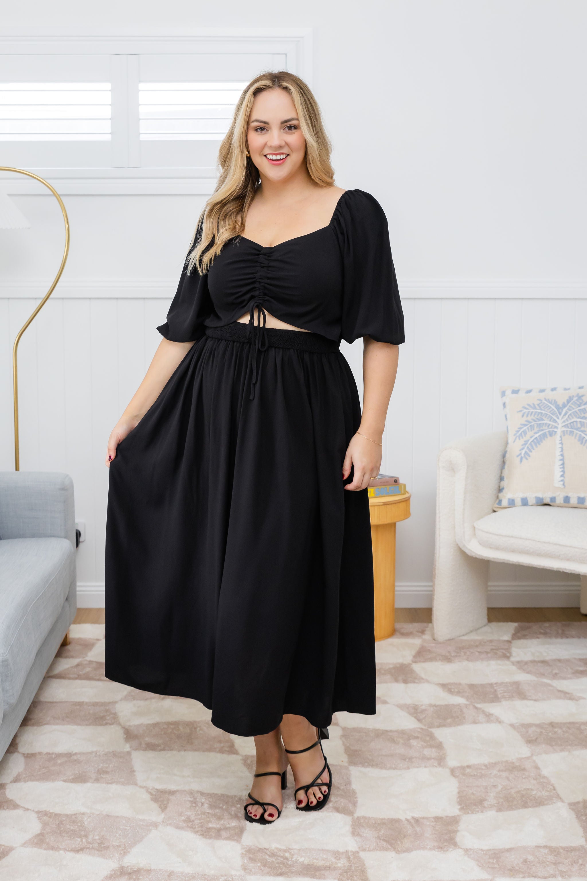more to come poppy cut out dress MORE TO COME Poppy Cut Out Dress in Pink
