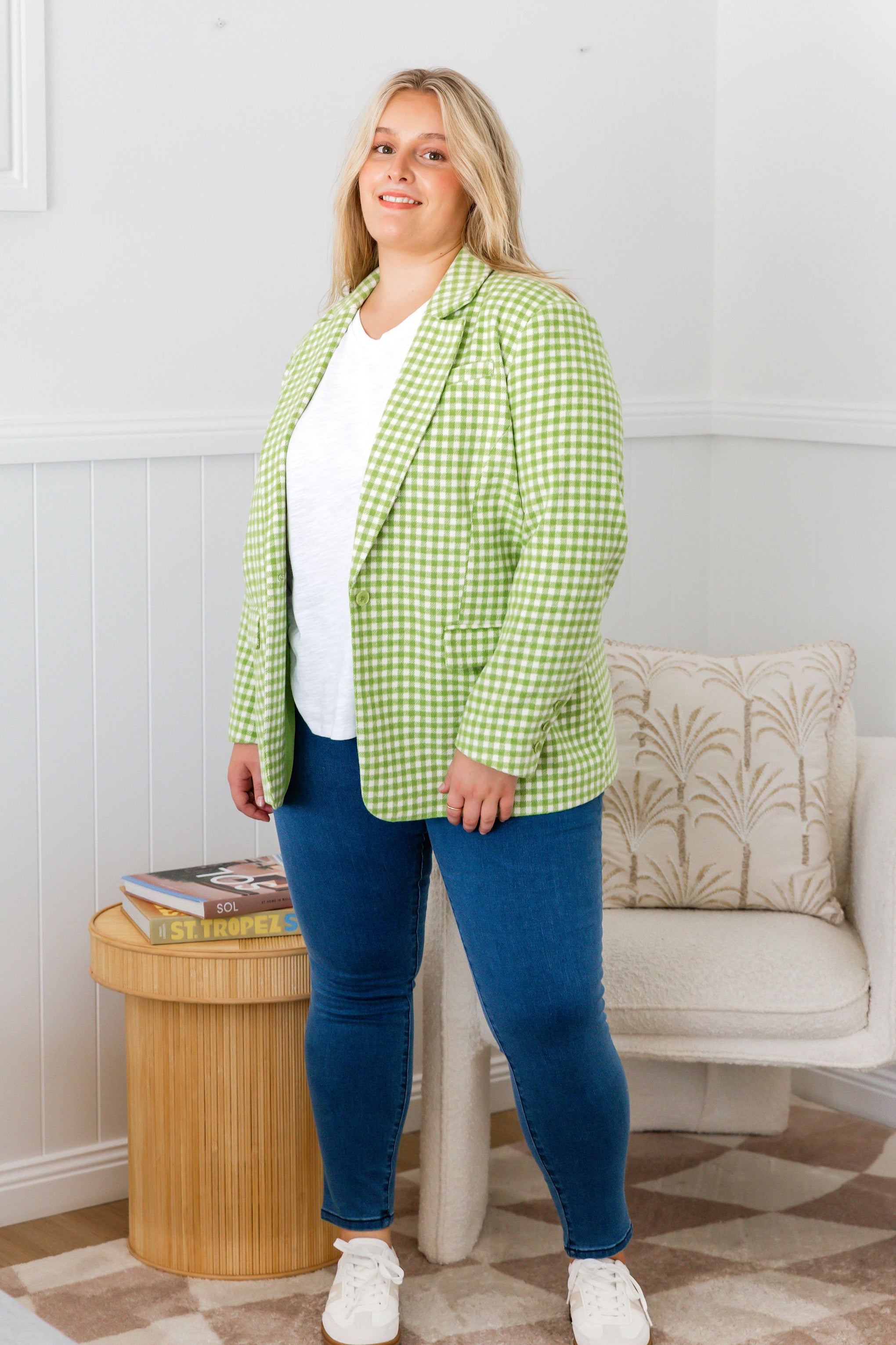 Dion Jacket in Apple Check