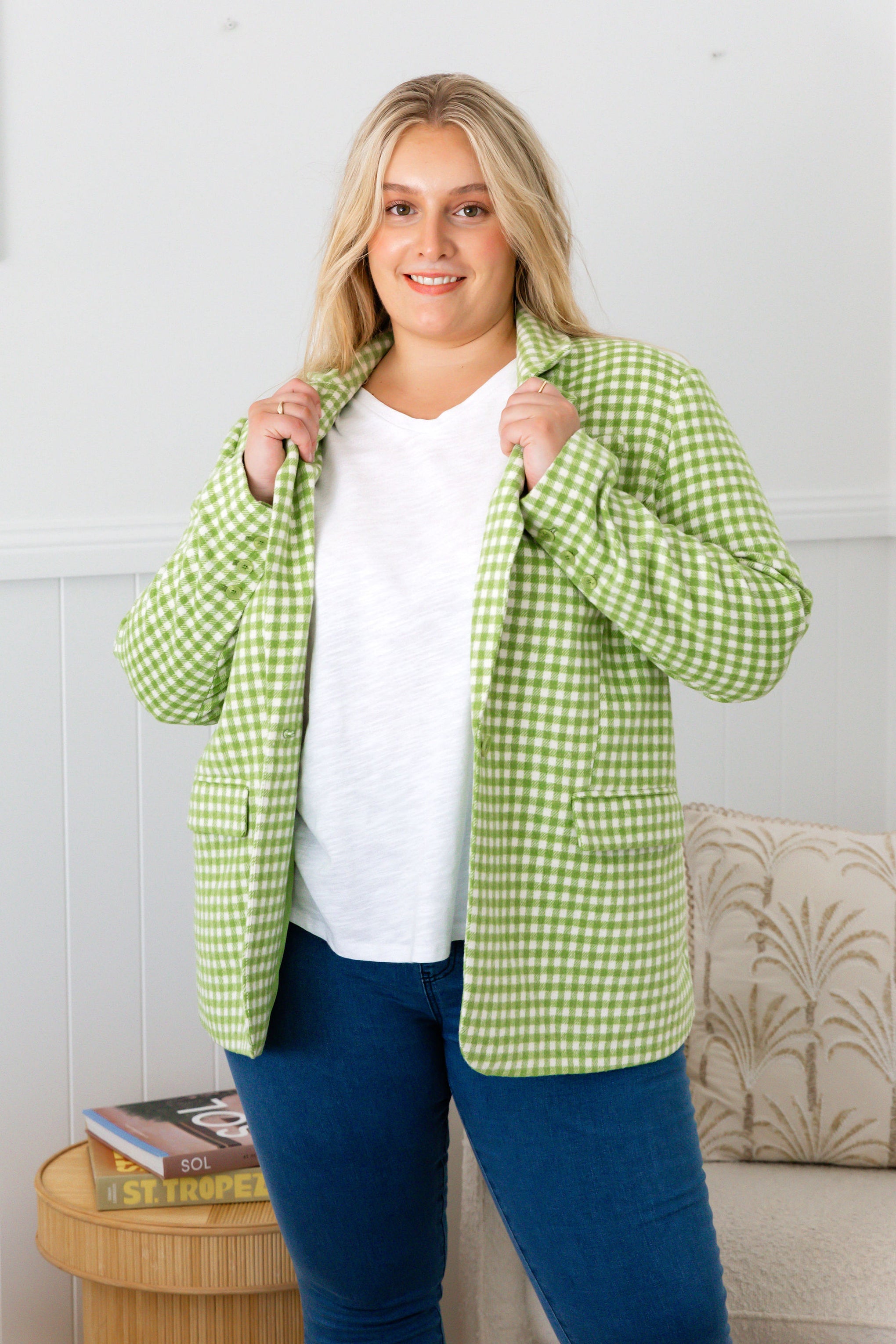 Dion Jacket in Apple Check