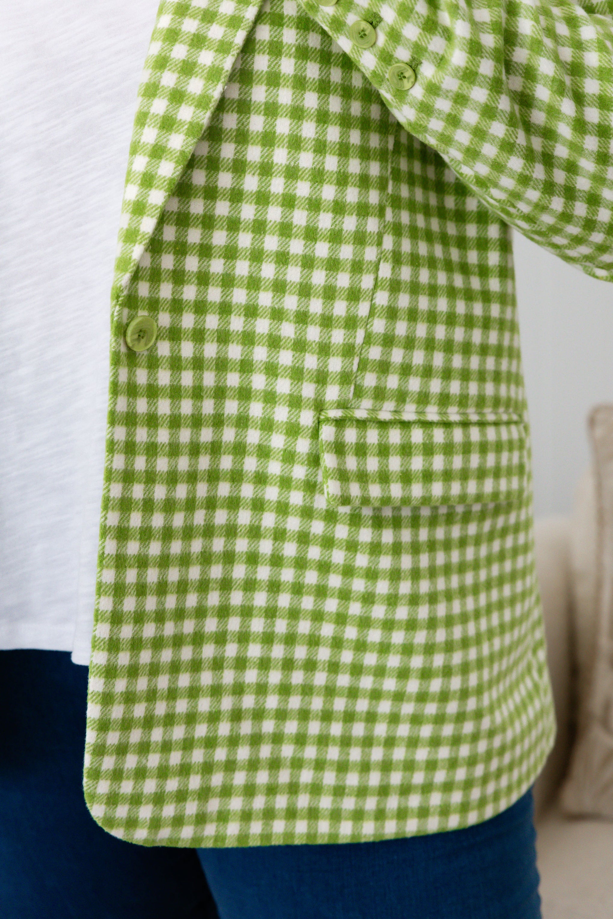 Dion Jacket in Apple Check