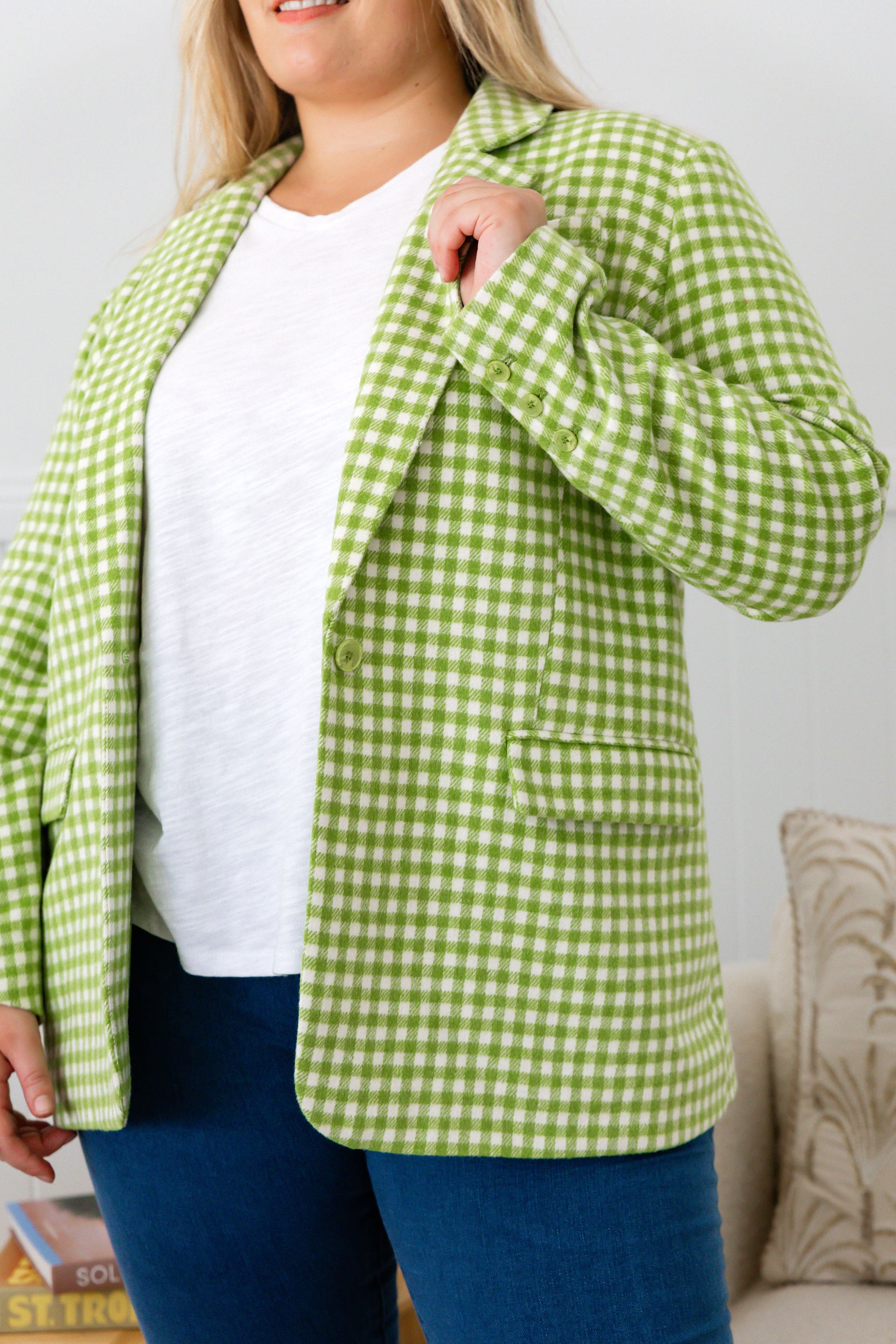 Dion Jacket in Apple Check