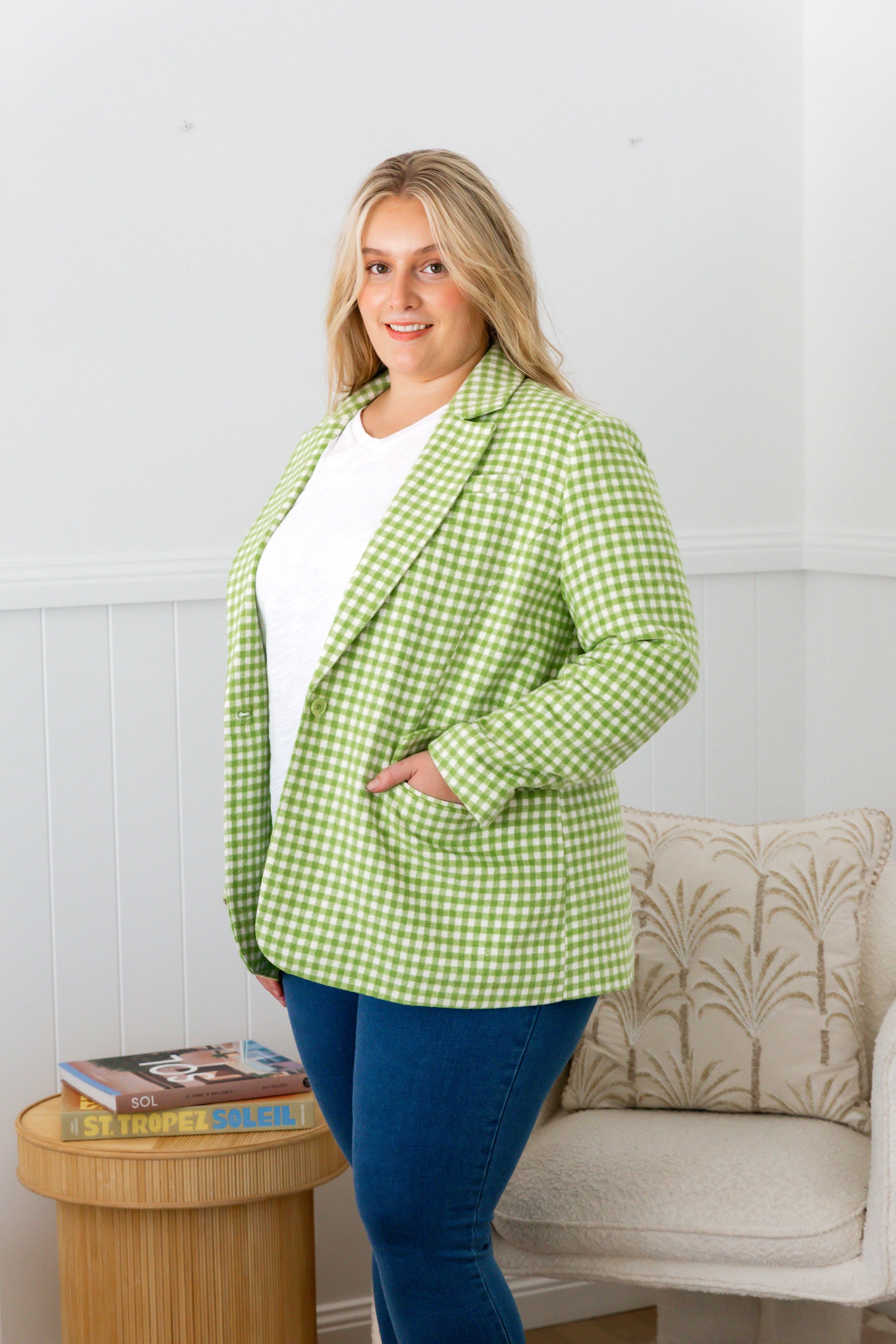 Dion Jacket in Apple Check