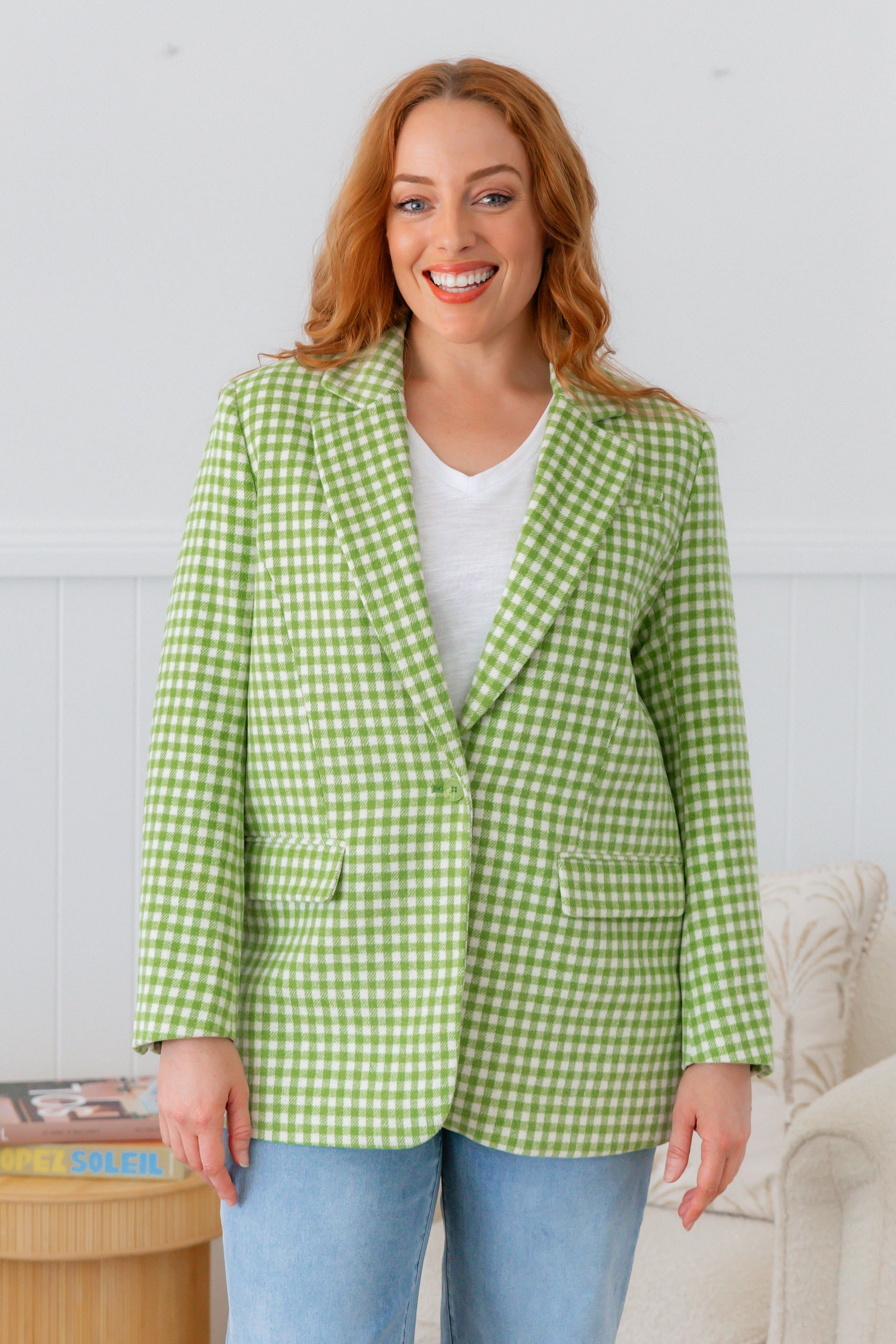 Dion Jacket in Apple Check