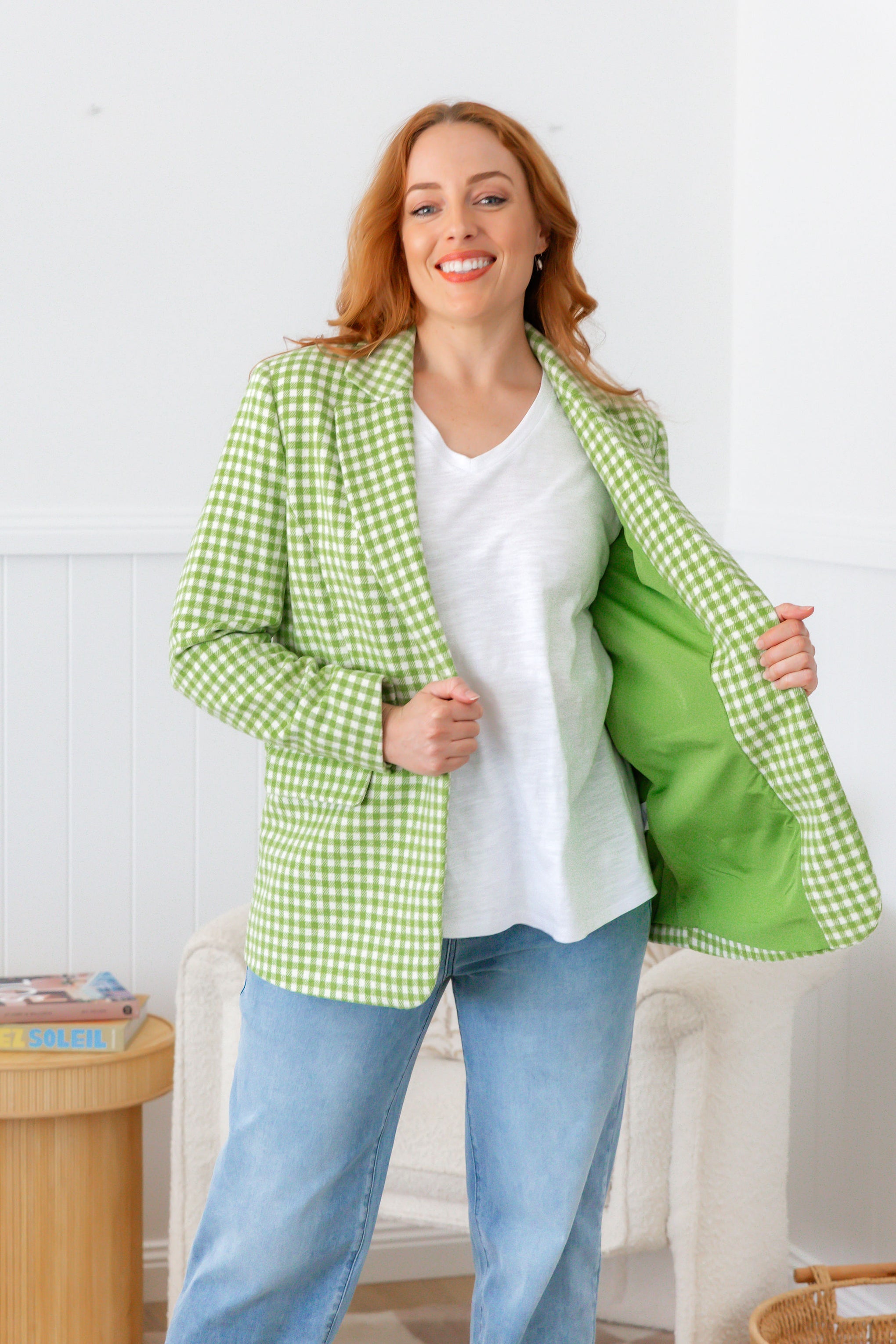 Dion Jacket in Apple Check