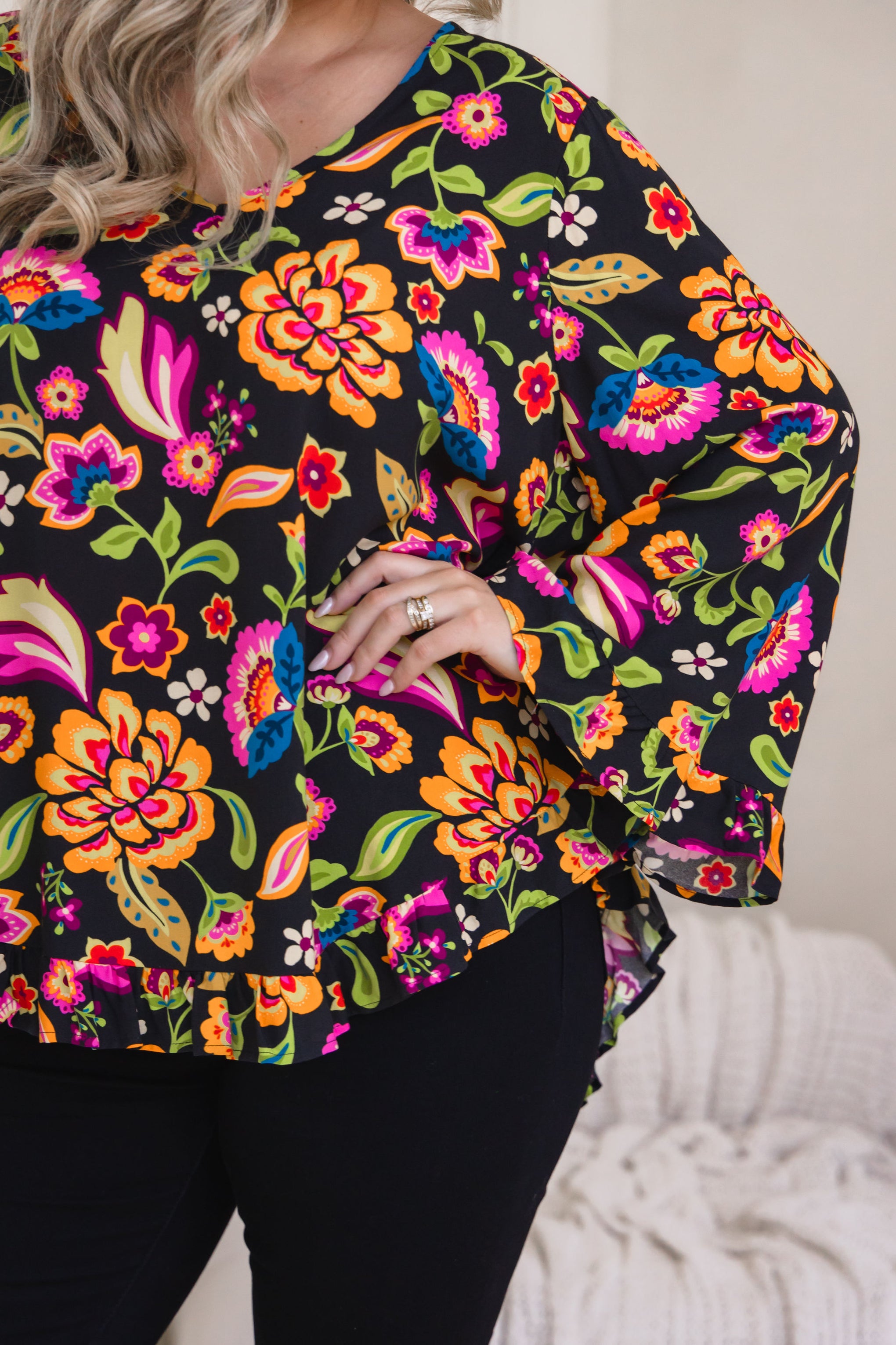 Natalie Long Sleeve Top in Boho Dreams