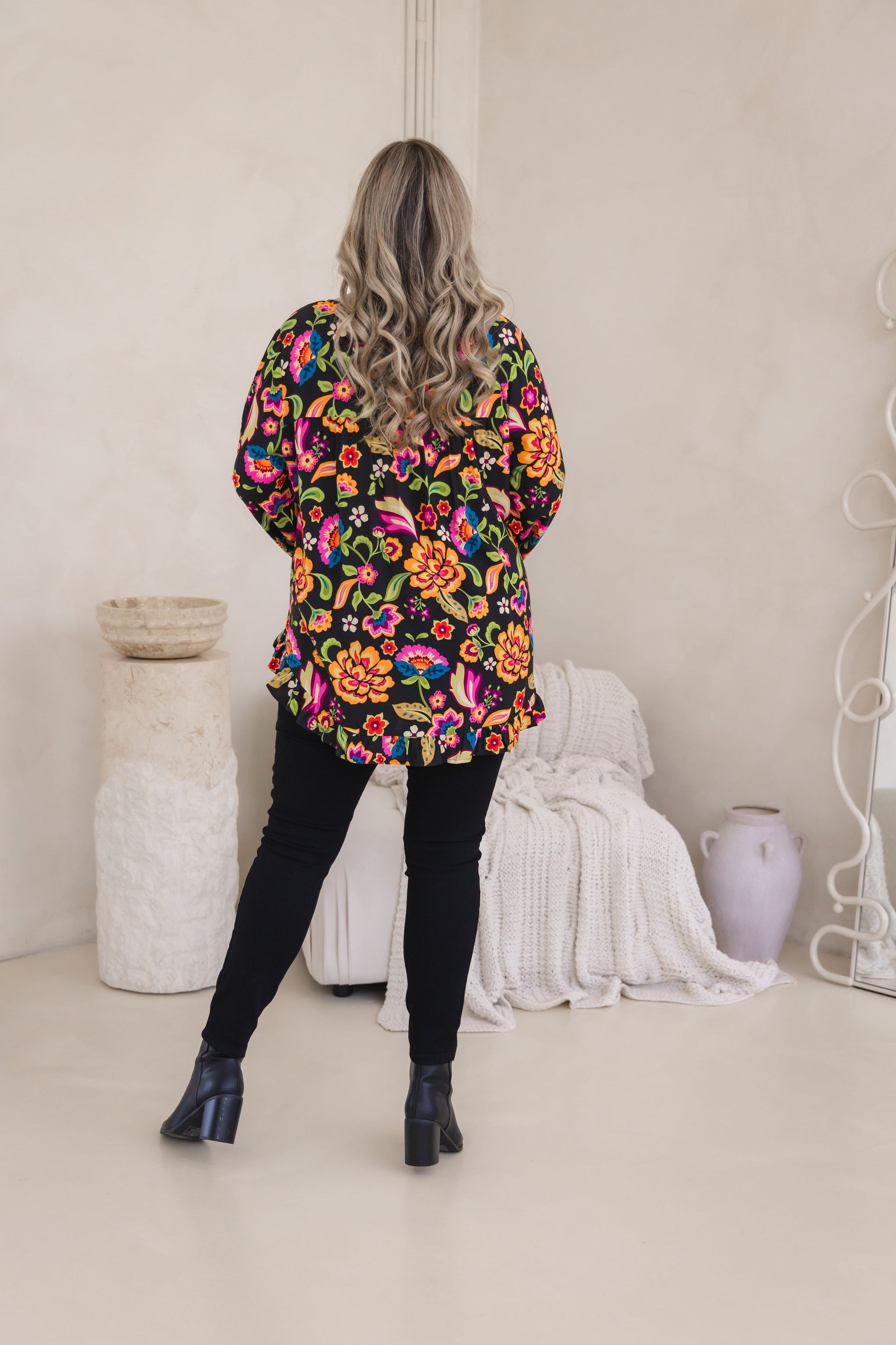 Natalie Long Sleeve Top in Boho Dreams