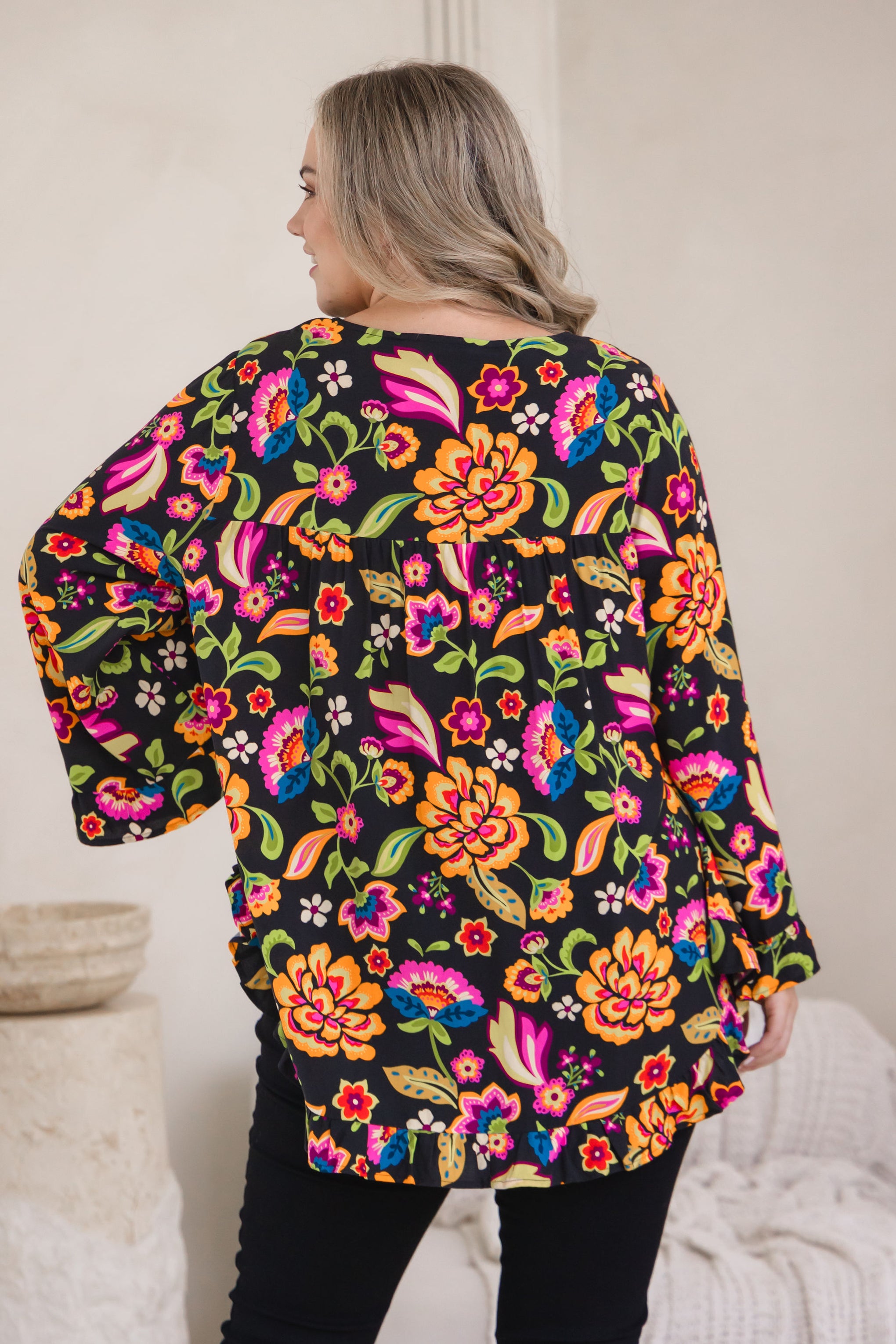 Natalie Long Sleeve Top in Boho Dreams