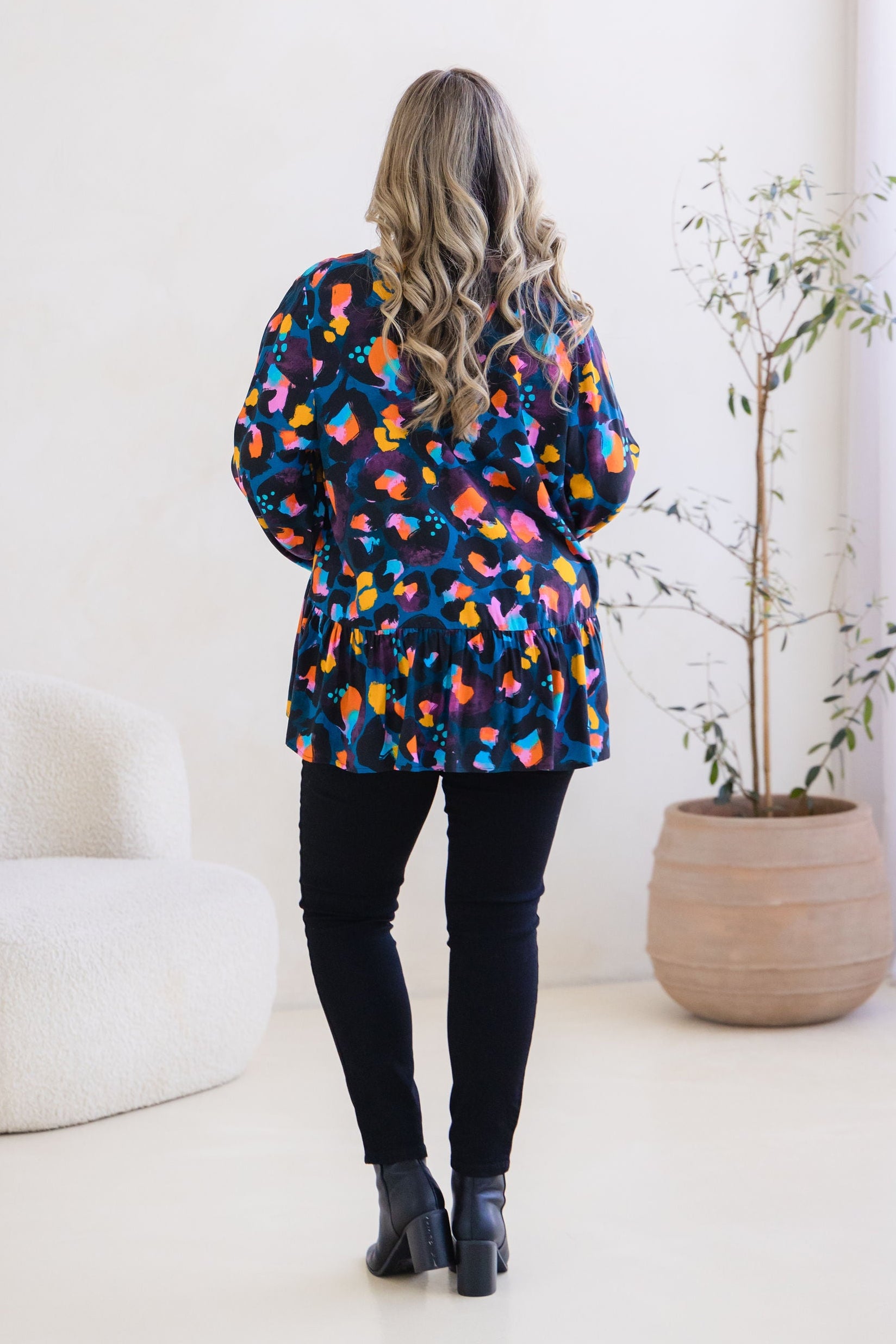 Long Sleeve Peak Top in Verona by Kasey Rainbow