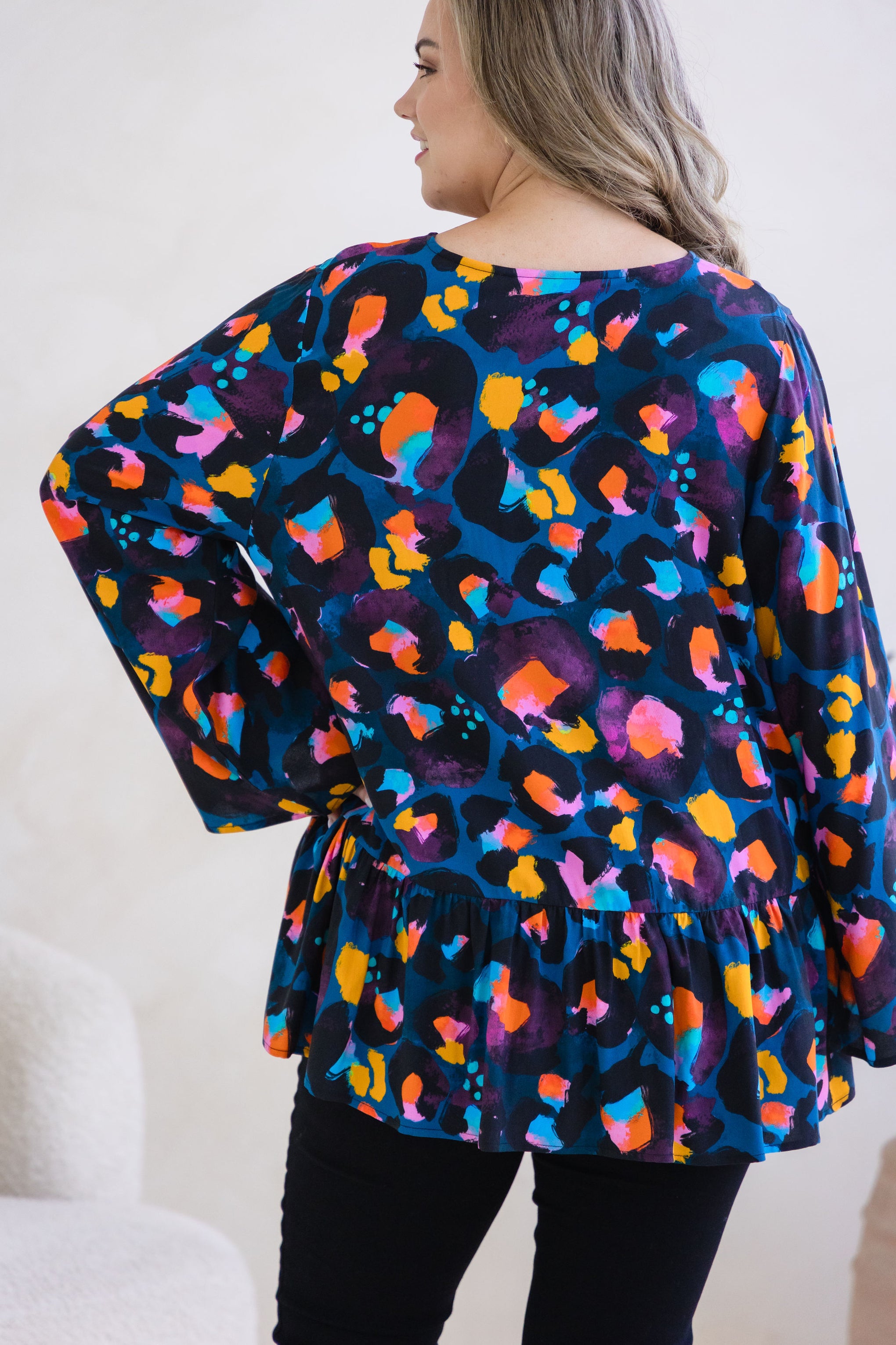 Long Sleeve Peak Top in Verona by Kasey Rainbow