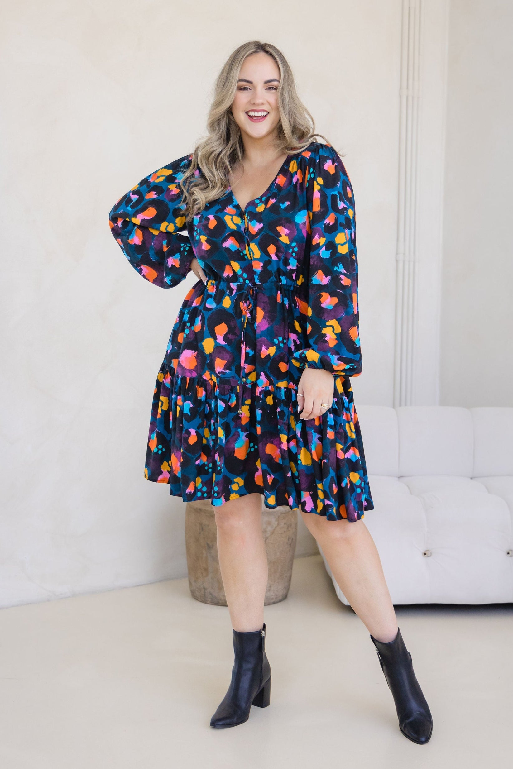 Long Sleeve Esmae Dress in Verona by Kasey Rainbow