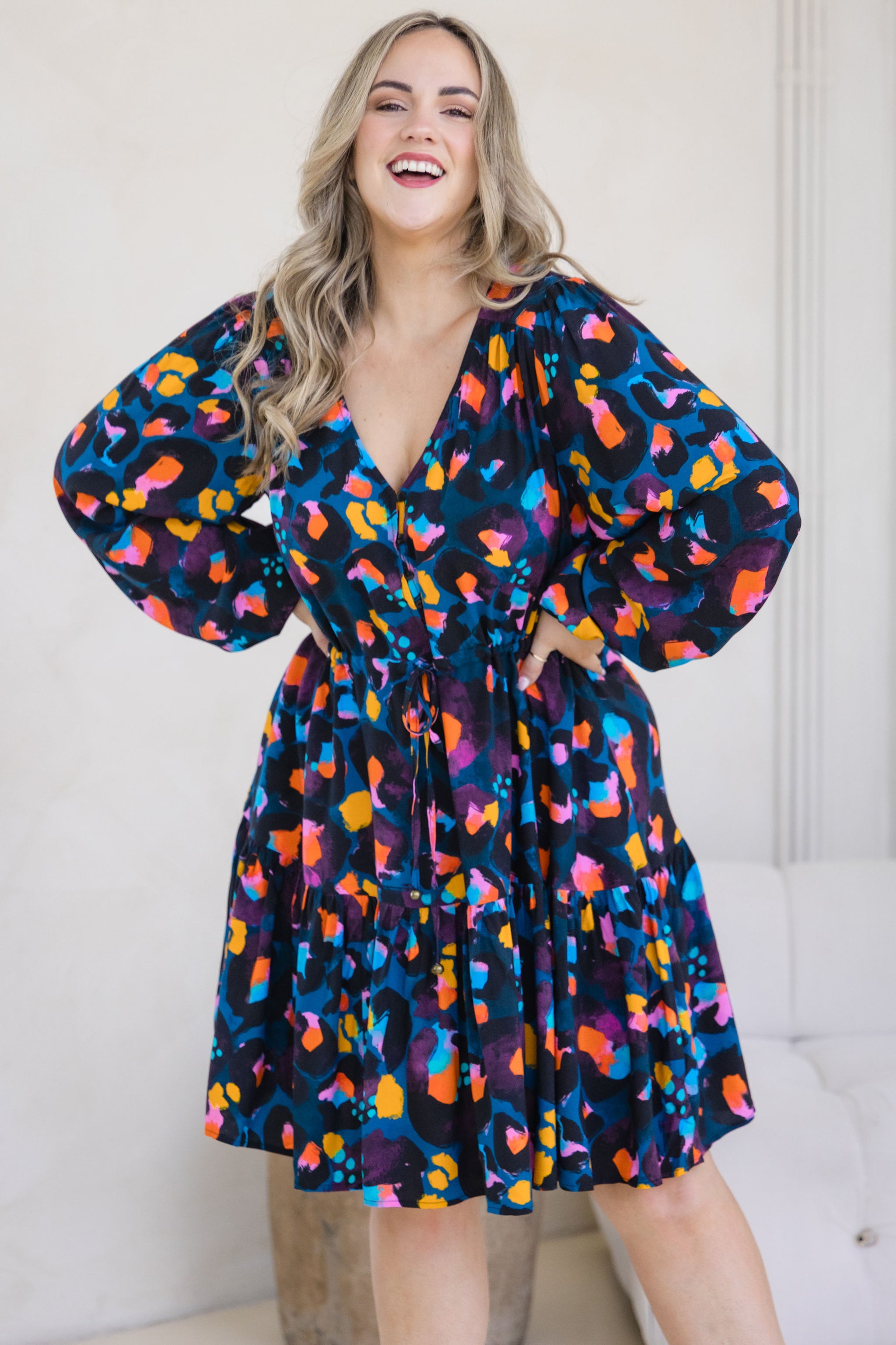 Long Sleeve Esmae Dress in Verona by Kasey Rainbow