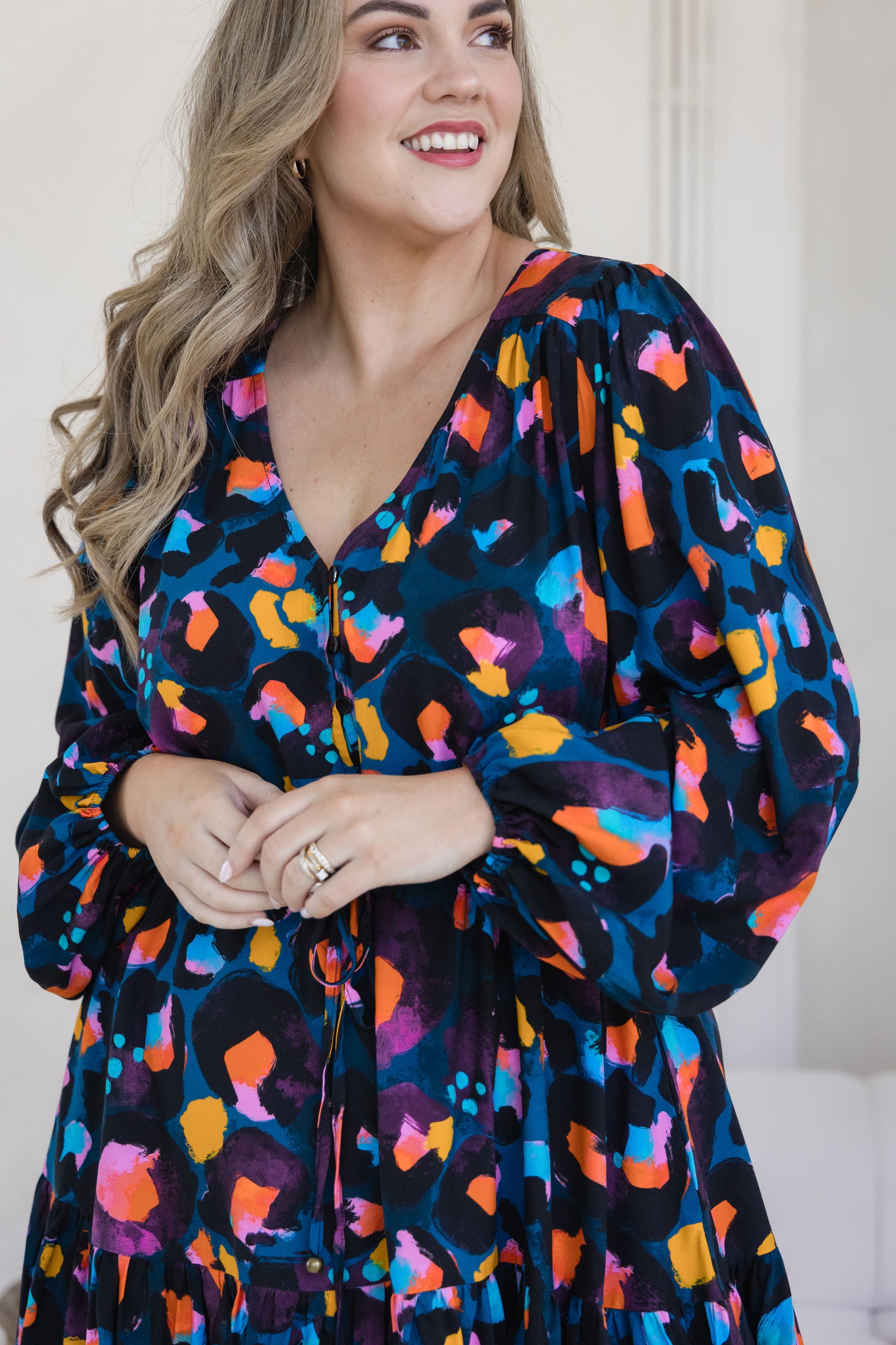 Long Sleeve Esmae Dress in Verona by Kasey Rainbow
