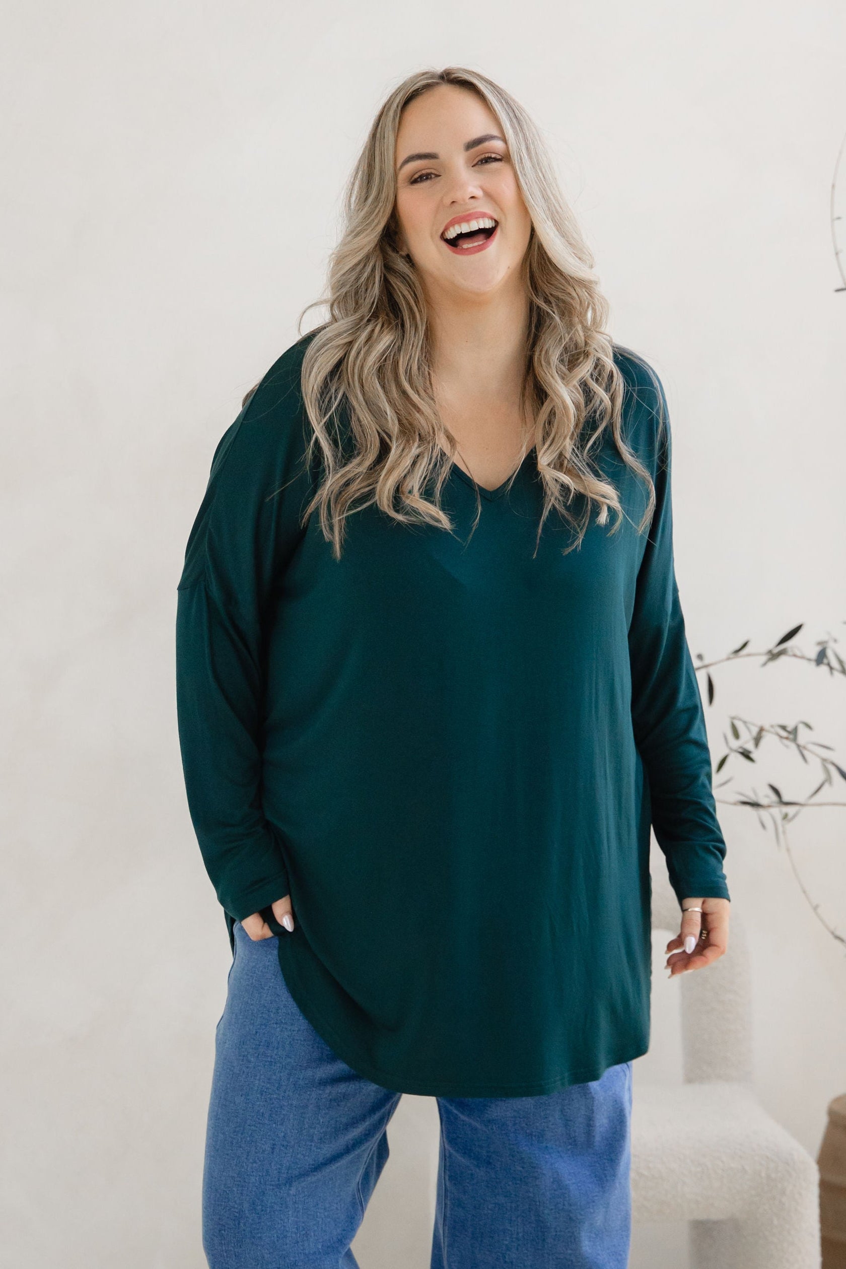 Jasper Jersey Top in Emerald