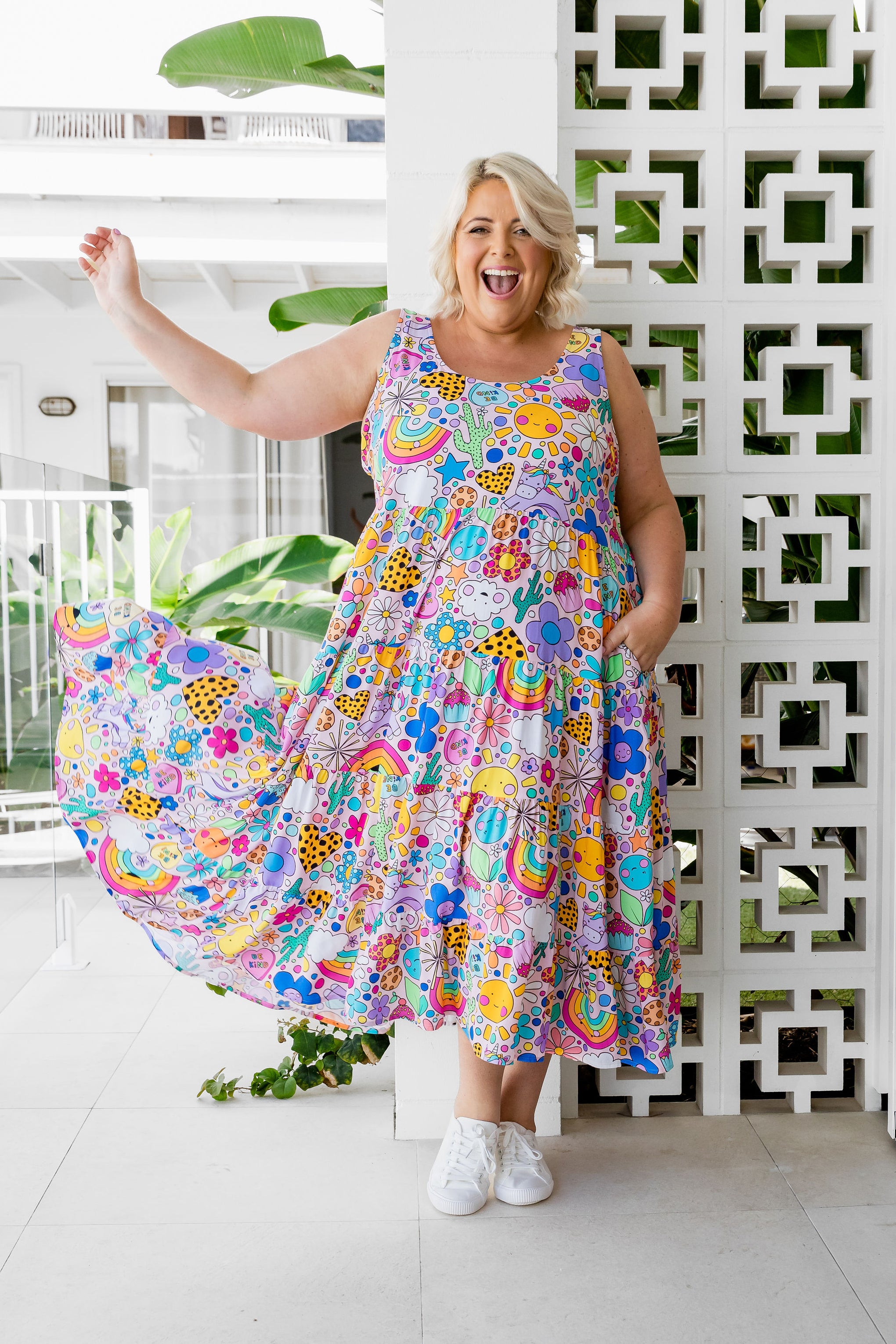 Ronnie Dress in Happy Place by Kasey Rainbow