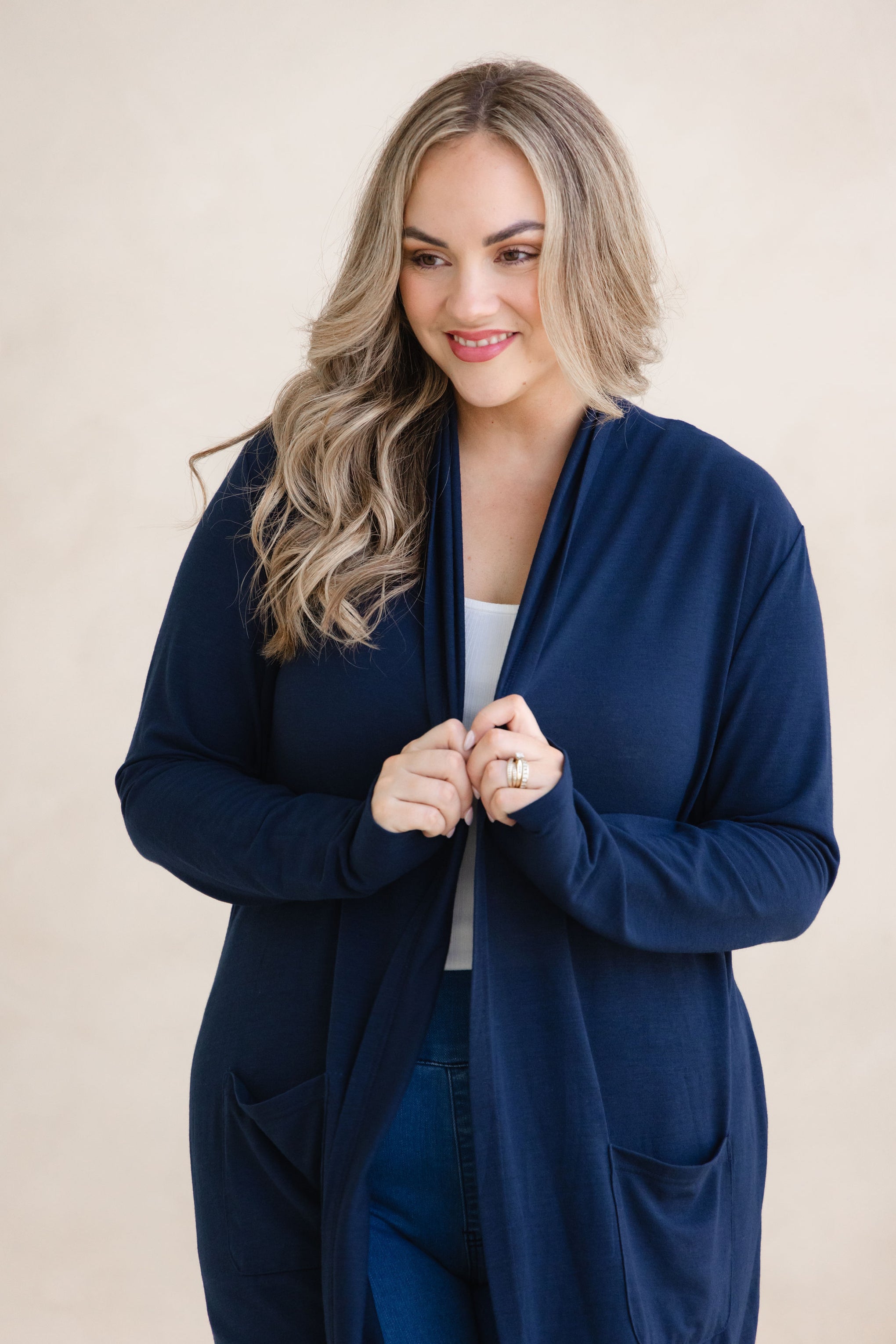 Jane Cardi Maxi Length in Navy
