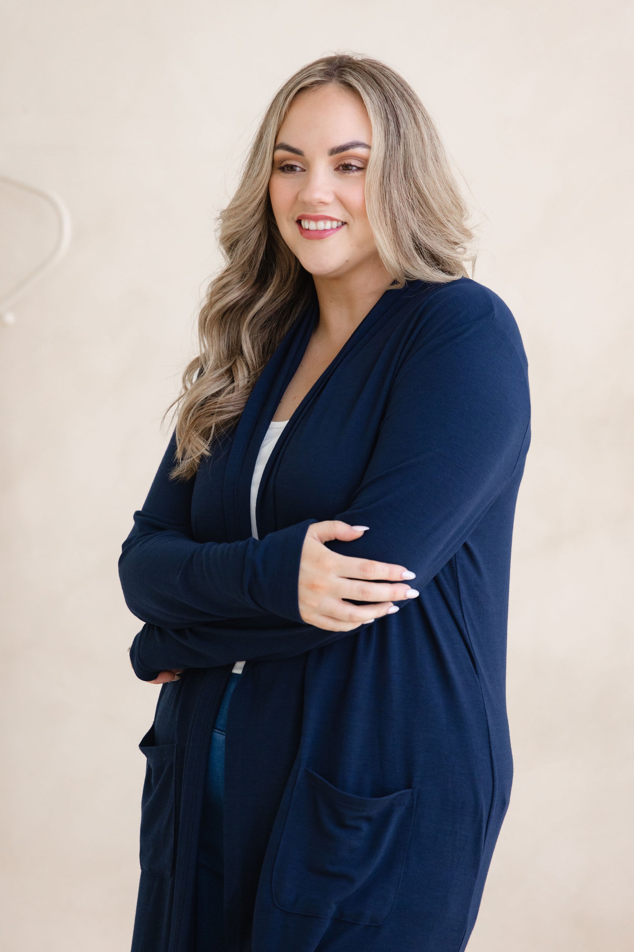 Jane Cardi Maxi Length in Navy