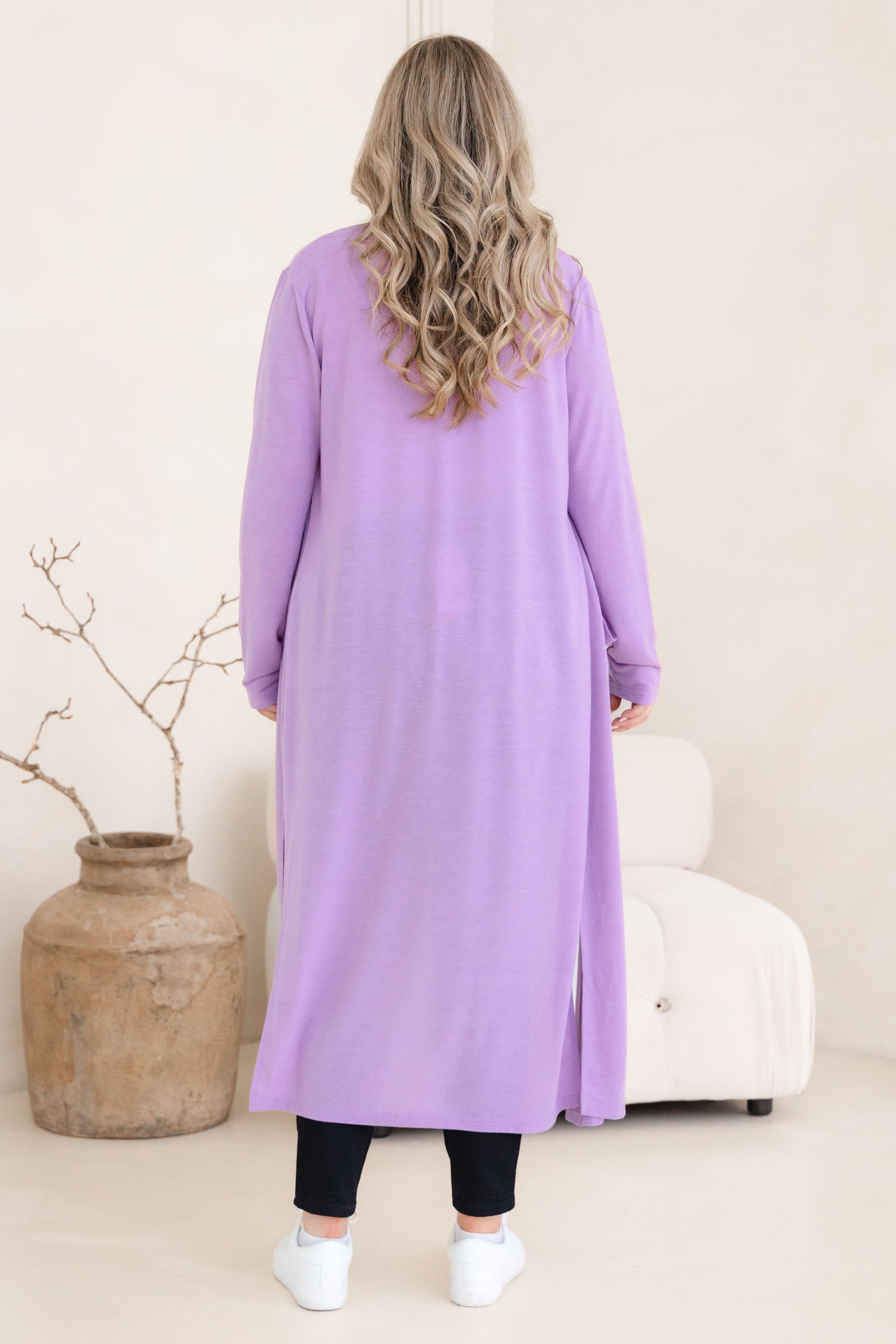Jane Cardi Maxi Length in Lavender