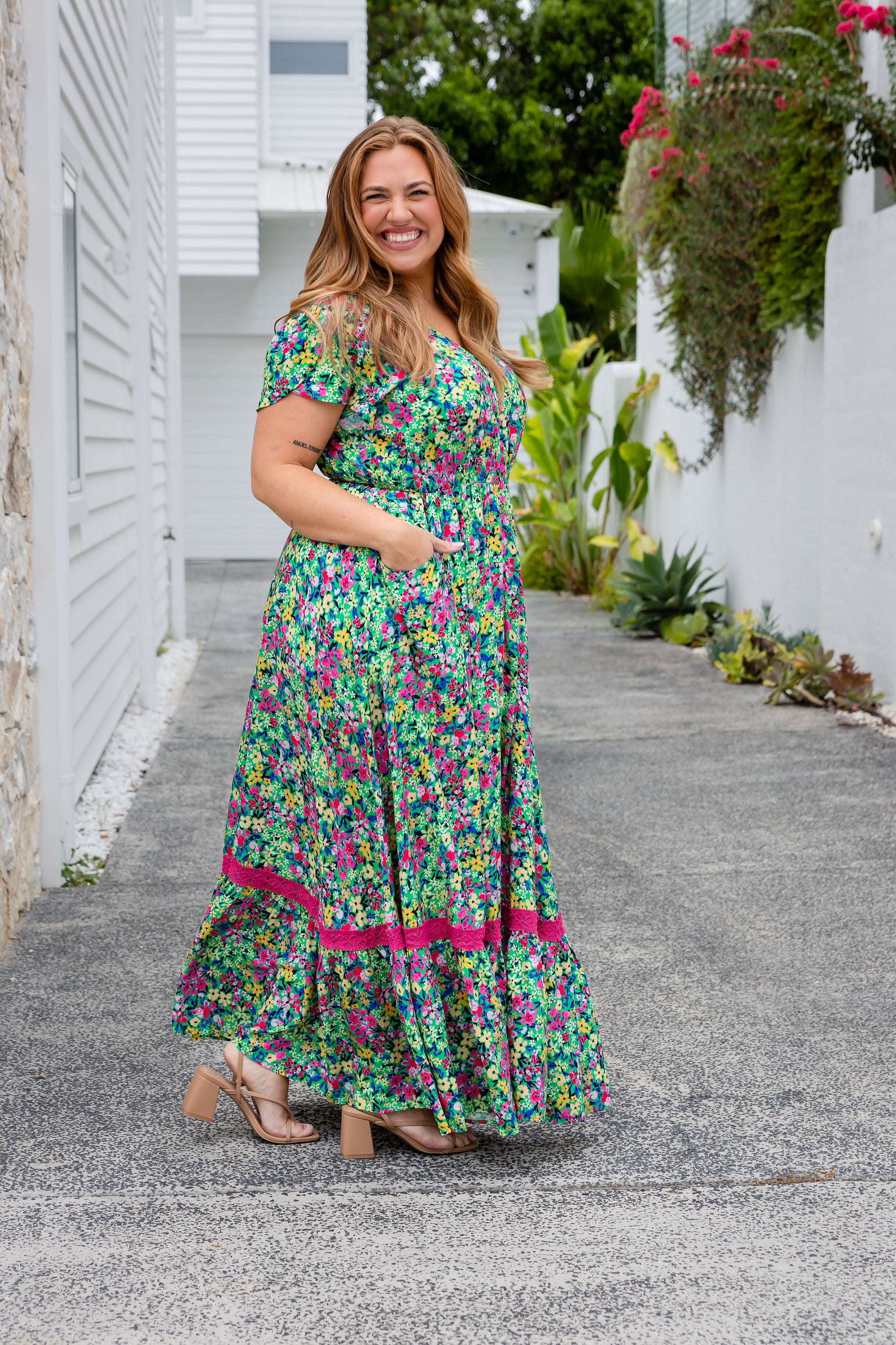 Louisa Floral Maxi Dress in Claudine