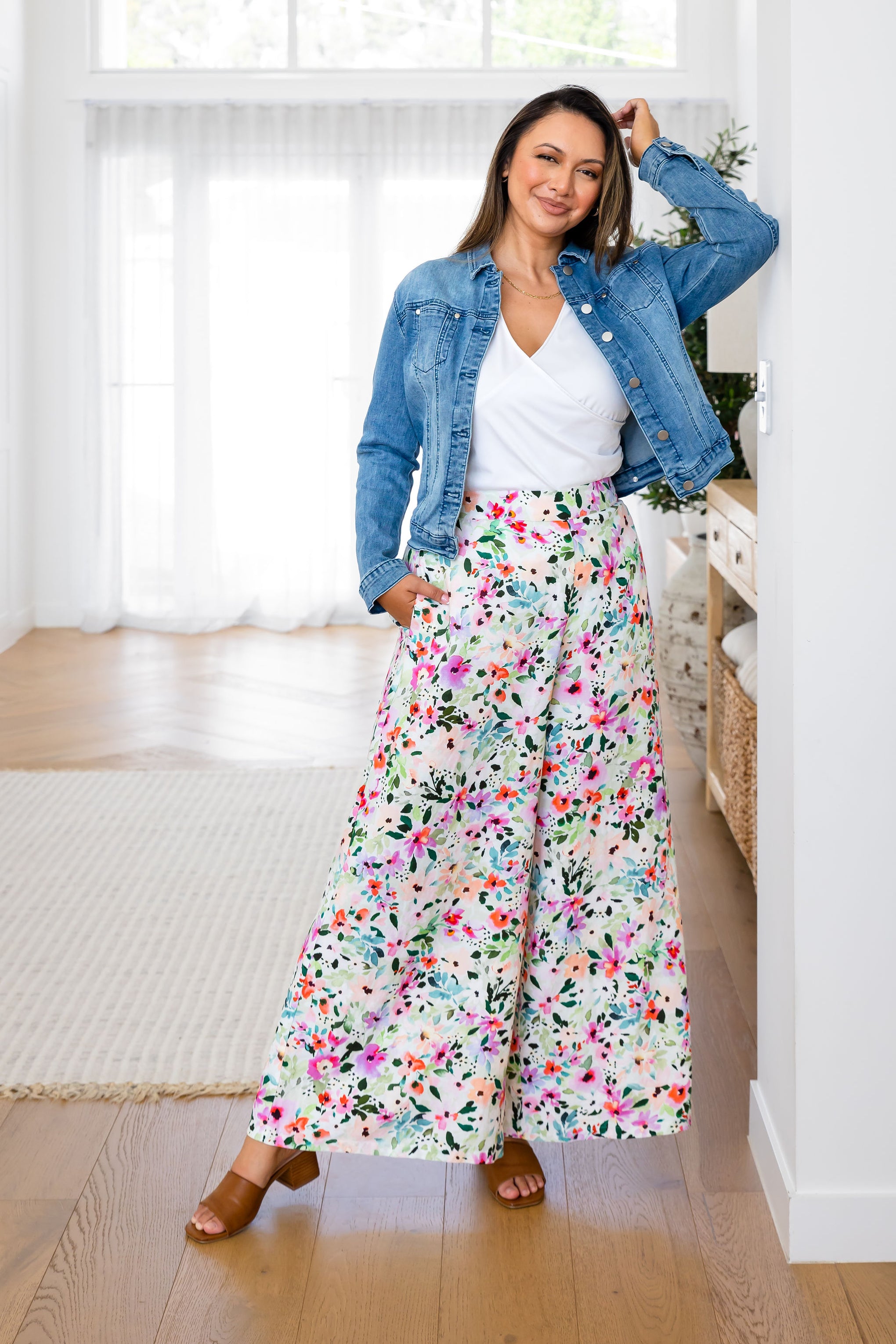 Noah Full Length Pants in Rose Fleur