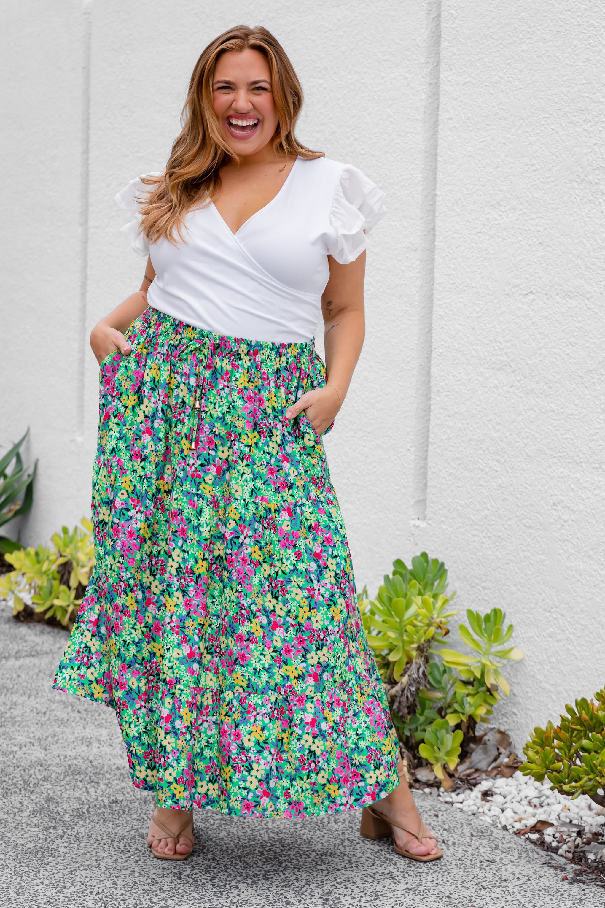 Carrie Maxi Skirt in Claudine