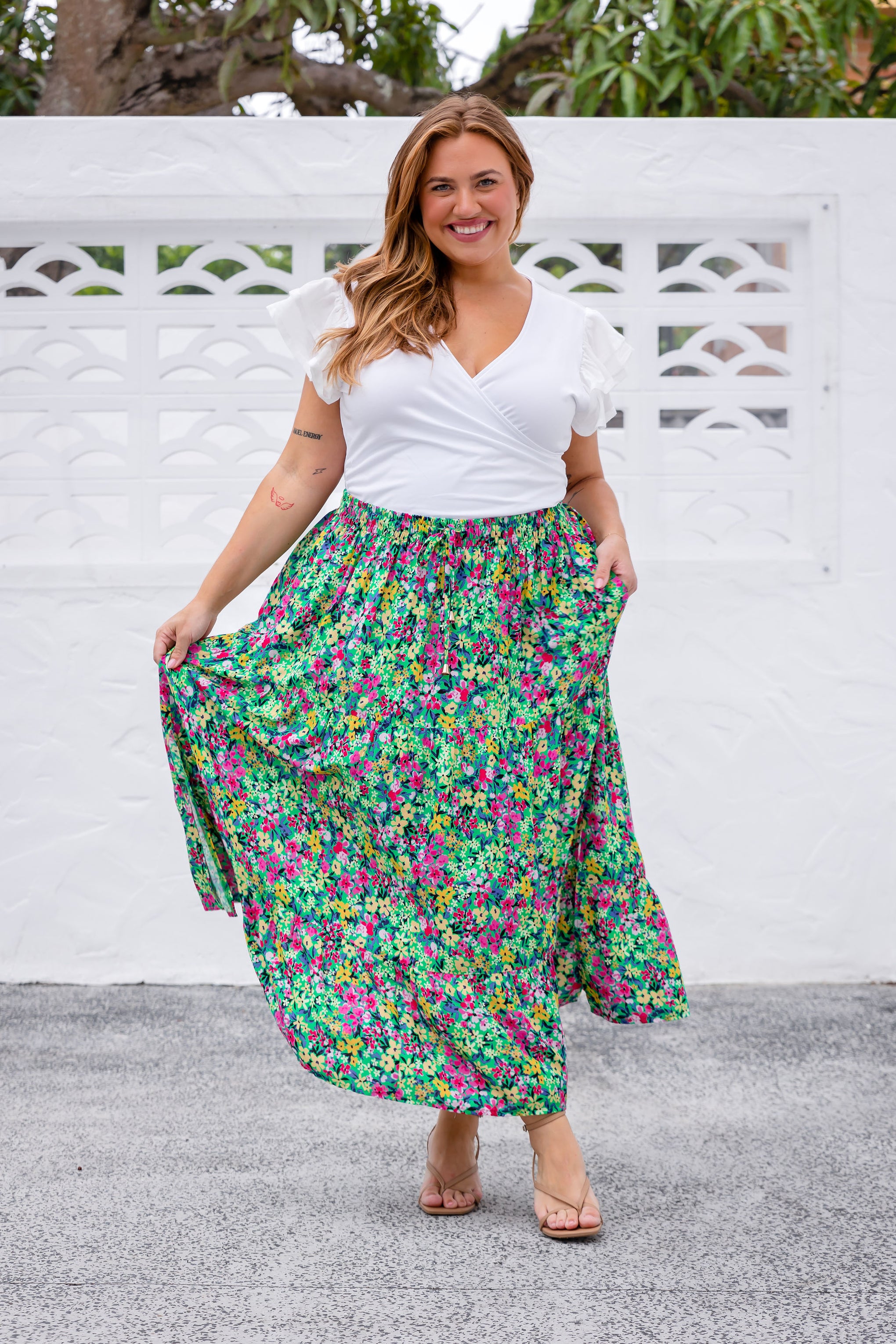 Carrie Maxi Skirt in Claudine