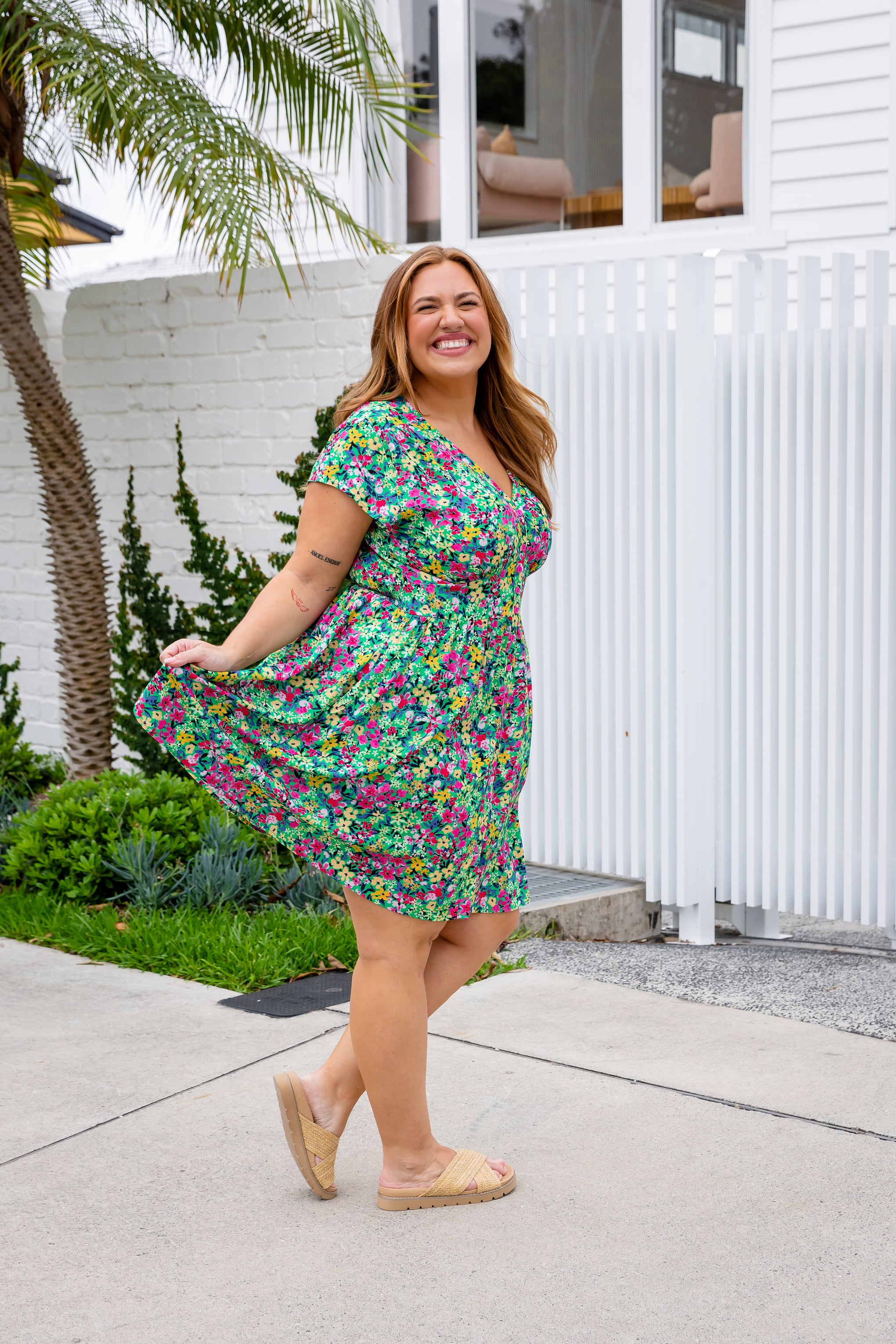 Aurora Floral Party Dress in Claudine