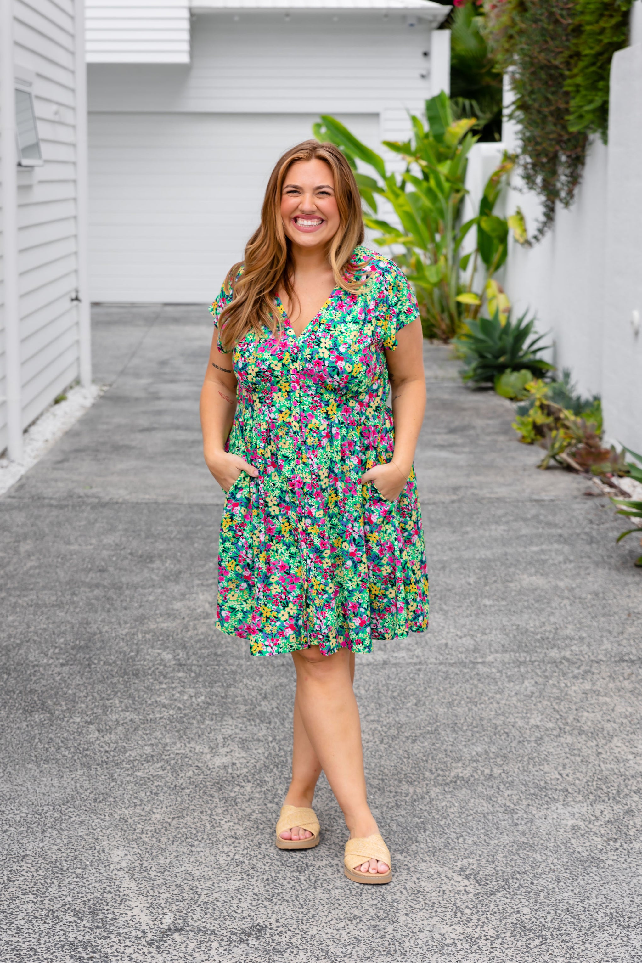 Aurora Floral Party Dress in Claudine