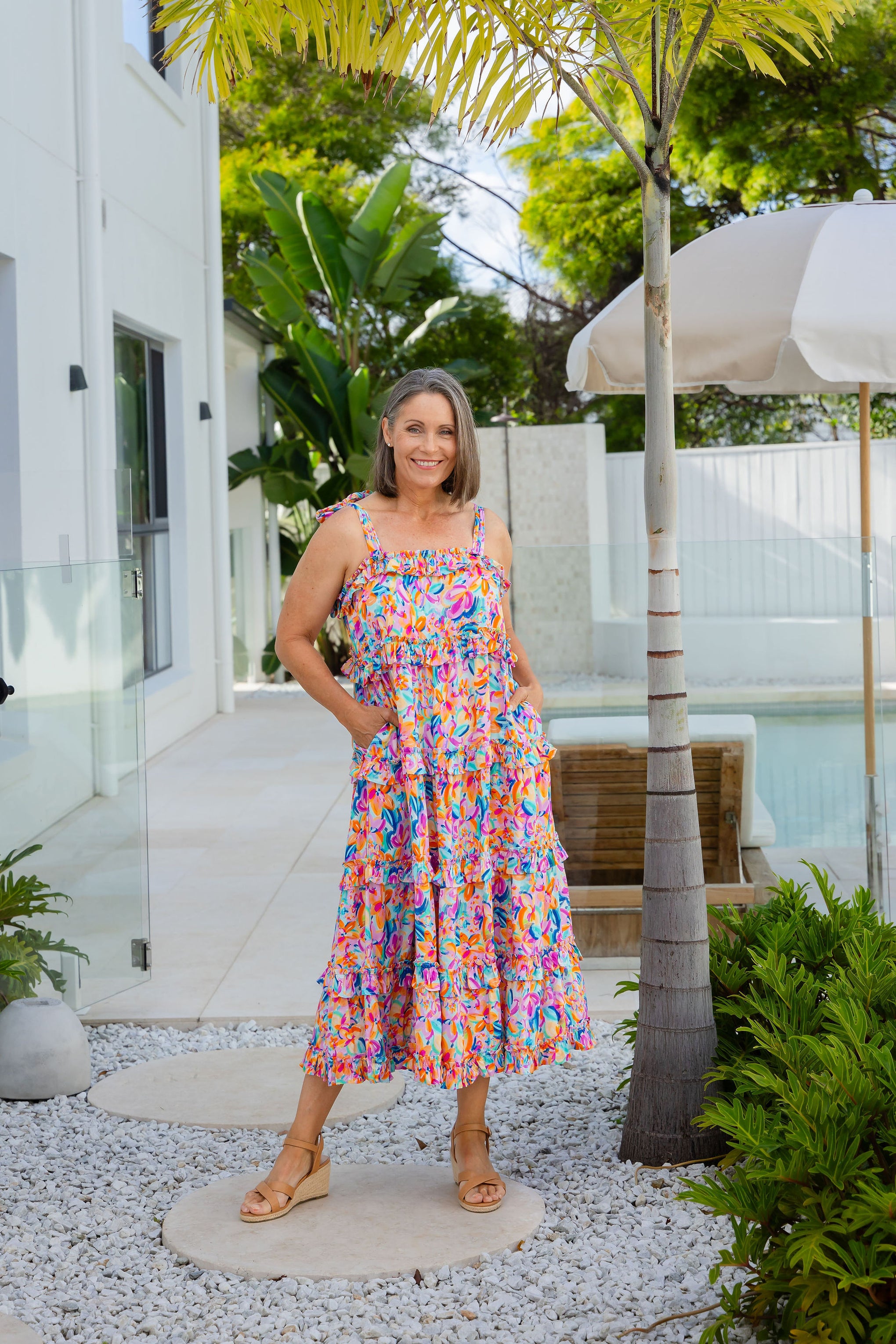 Talia Maxi Dress in Carnival Floral