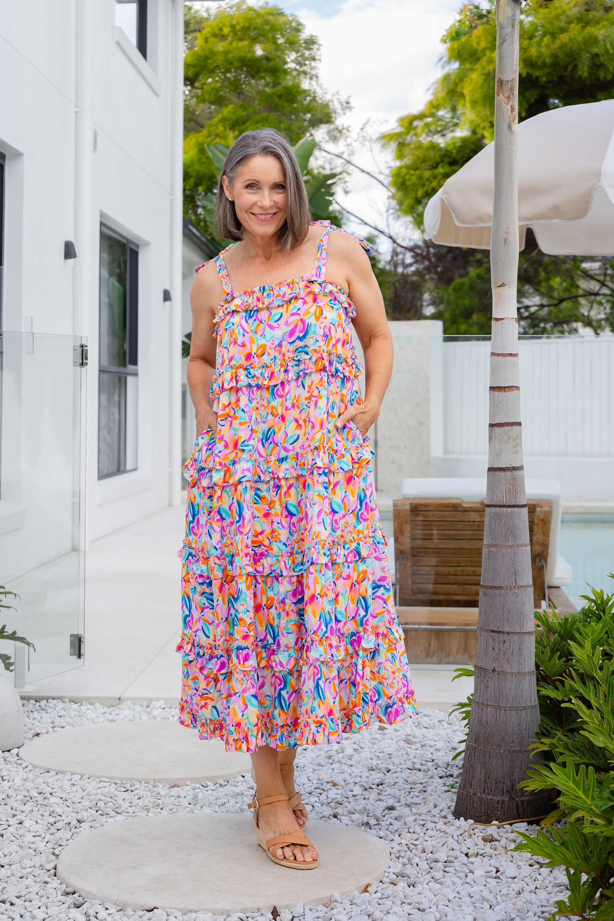 Talia Maxi Dress in Carnival Floral