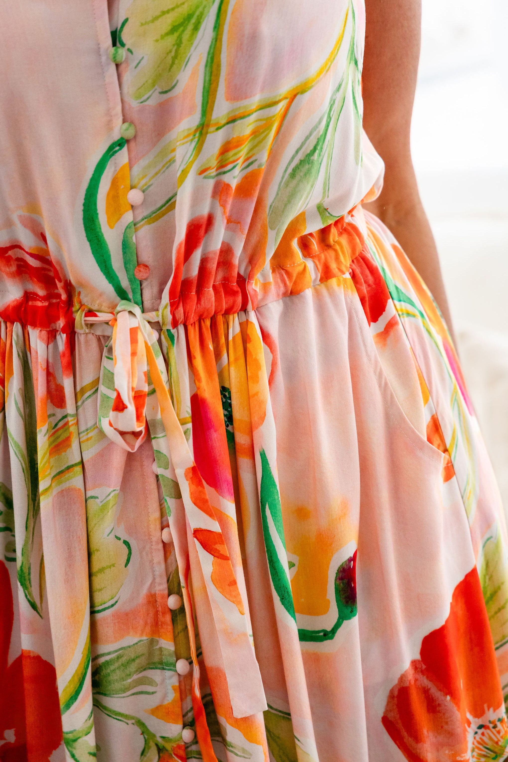 April Maxi Dress in Poppies