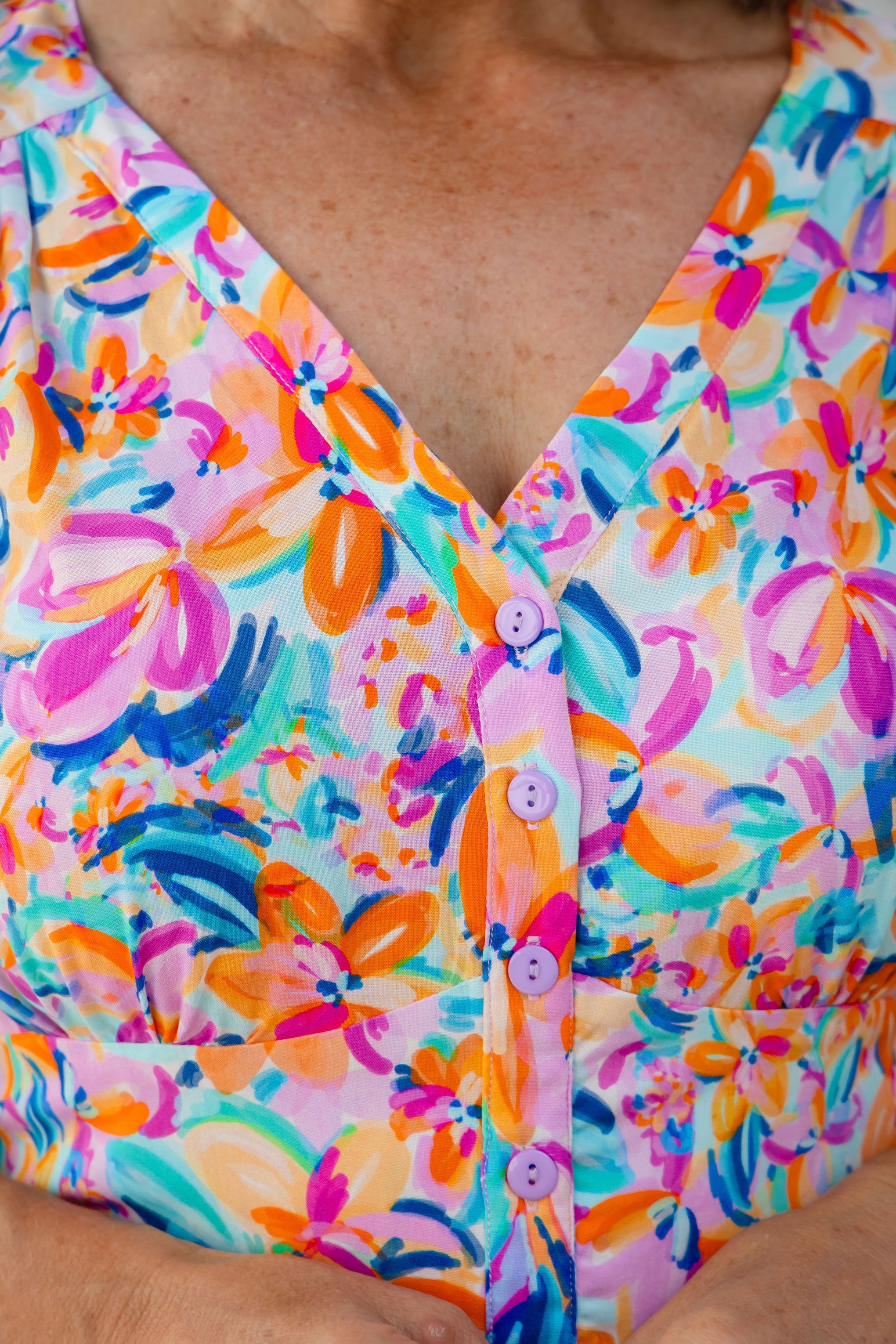 Aurora Midi Dress in Carnival Floral