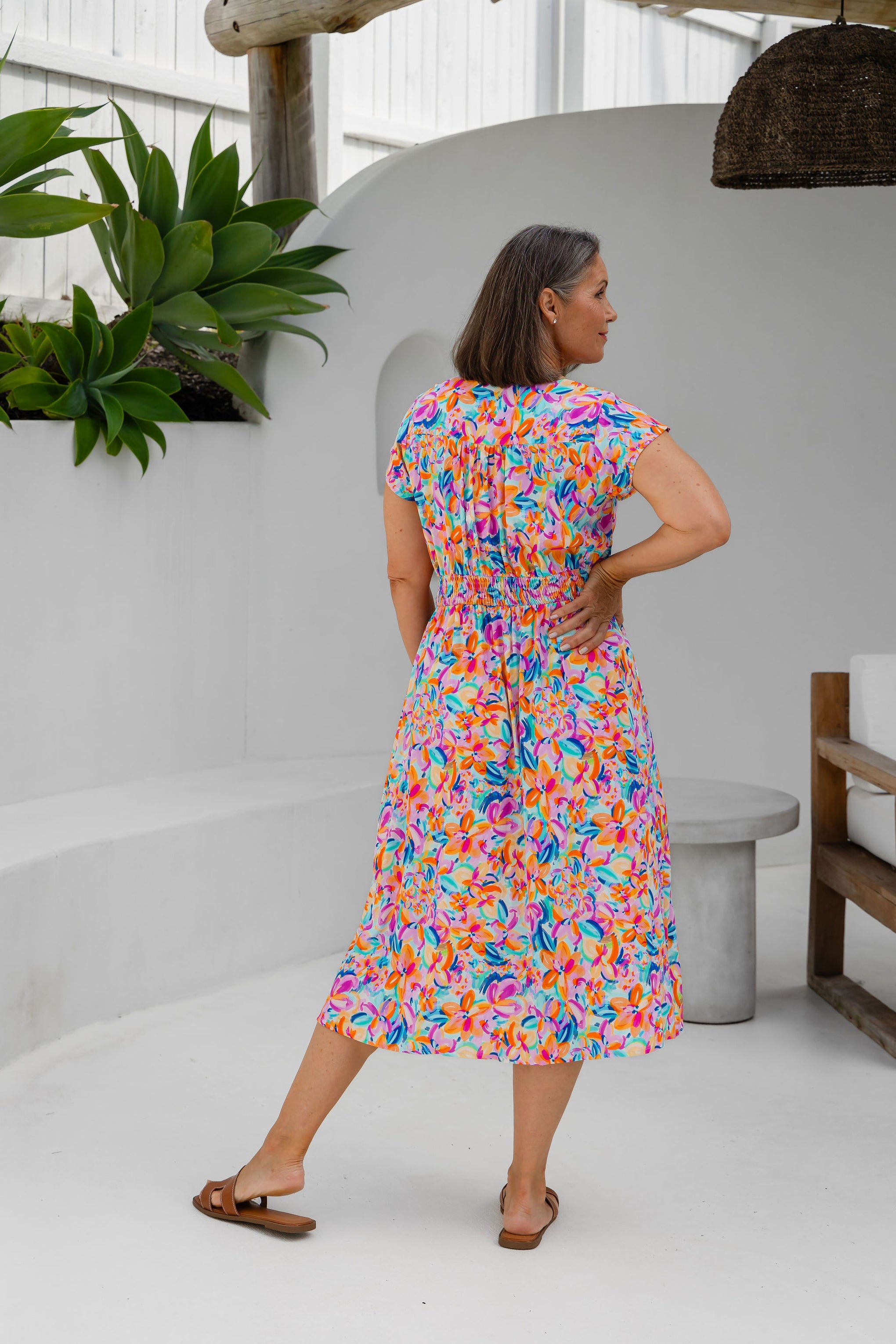 Aurora Midi Dress in Carnival Floral