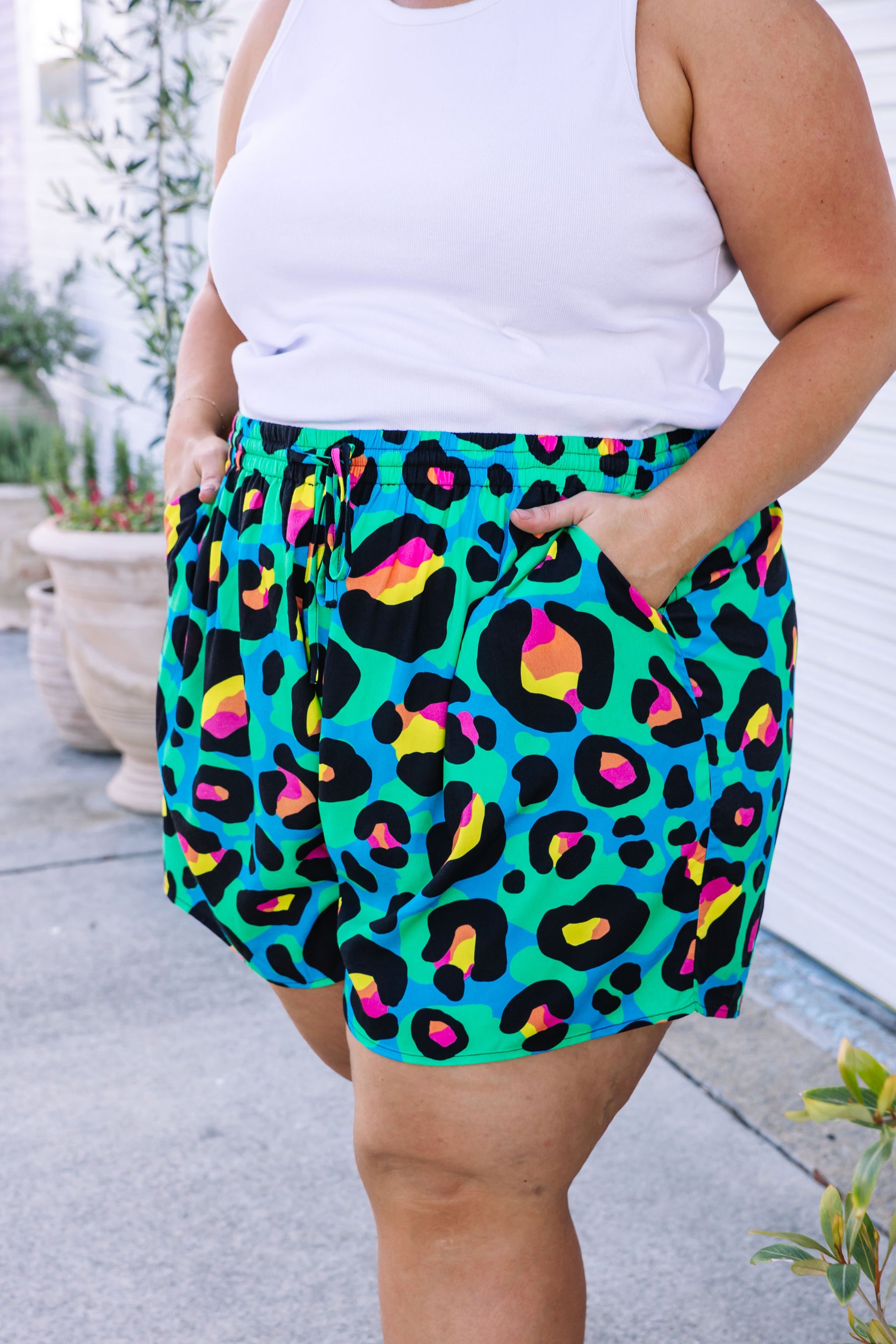 Harlow Shorts in Neon Leopard by Kasey Rainbow