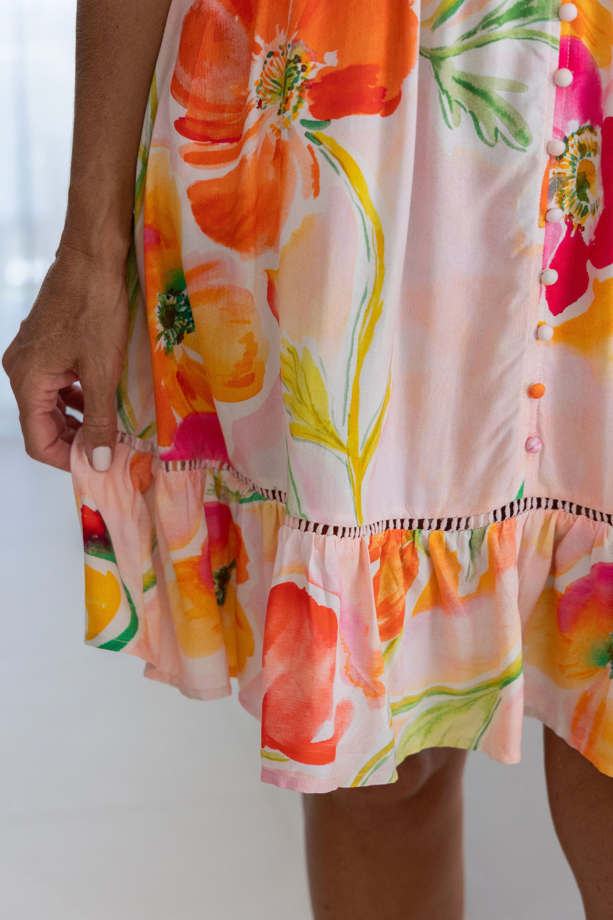 Brontie Dress in Poppies