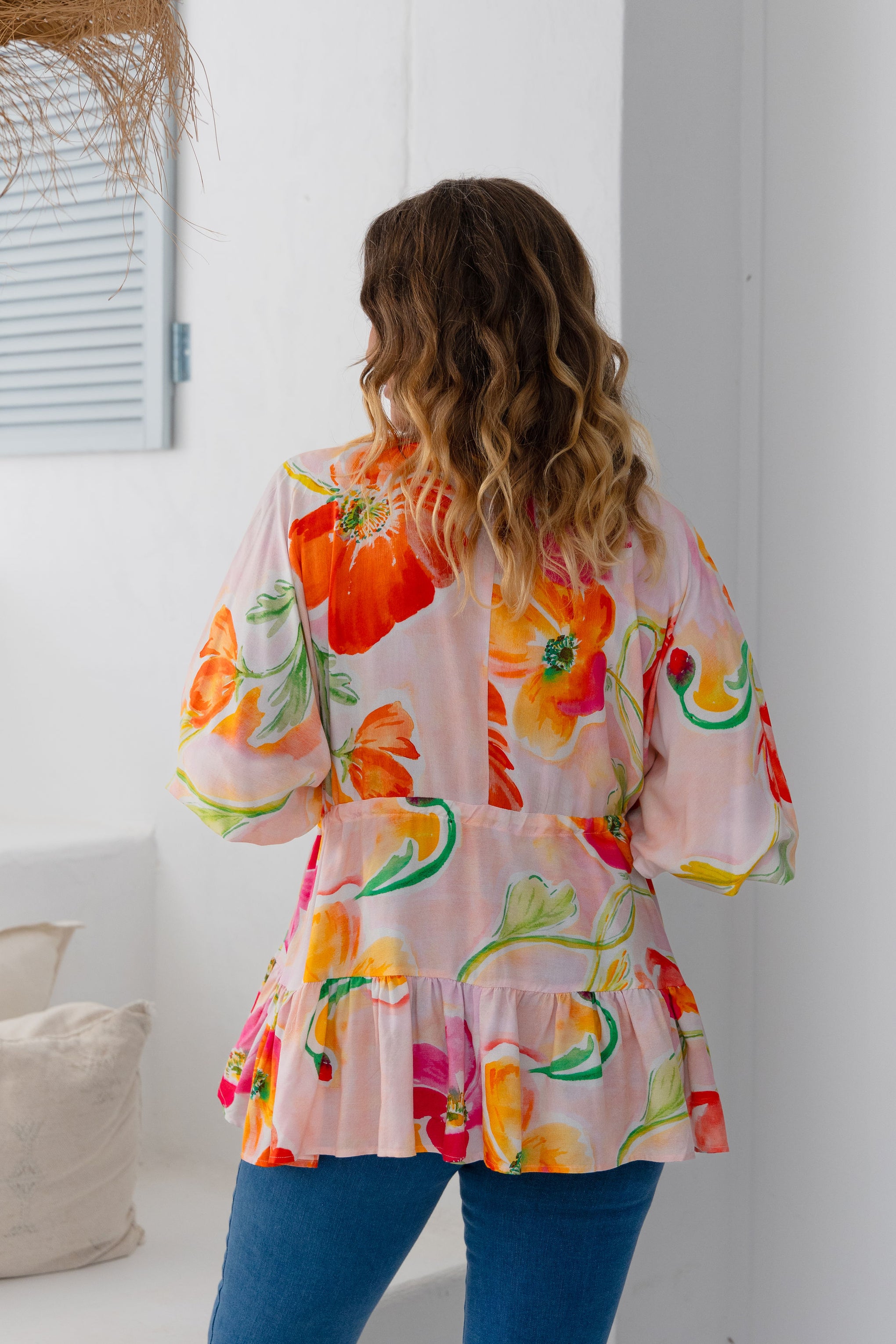 Brooklyn Top in Poppies