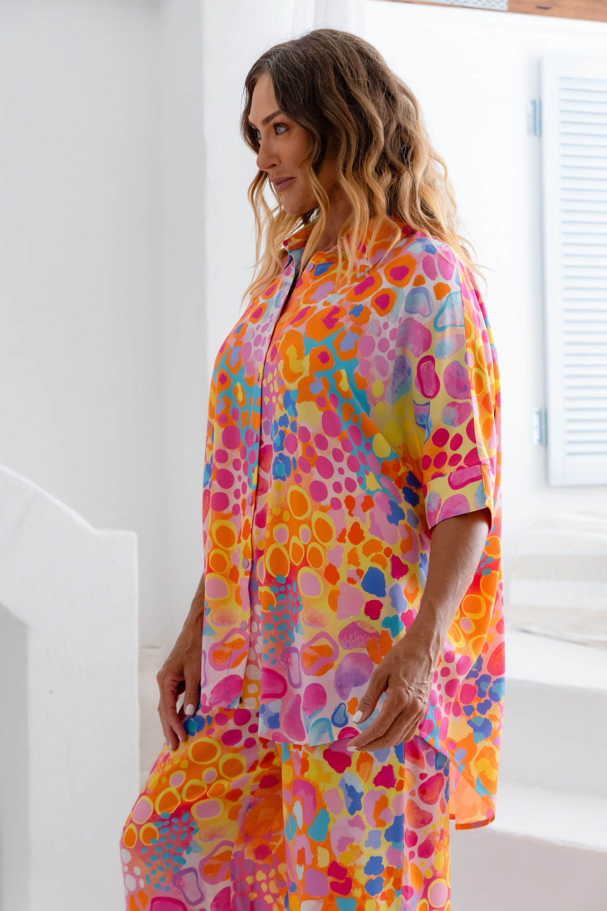 Tammin Shirt in Tequila Sunrise by Kasey Rainbow
