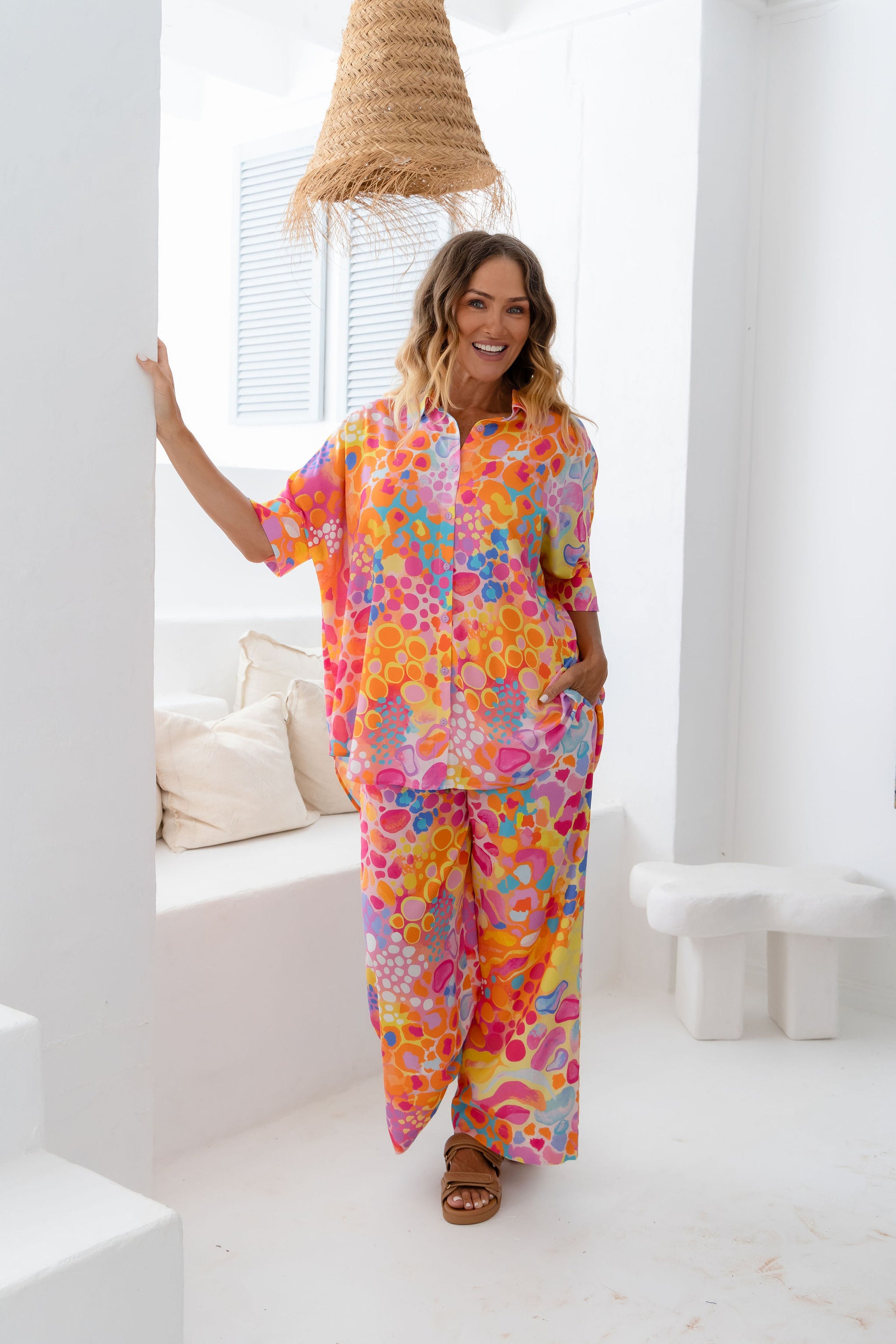 Gina Pants in Tequila Sunrise by Kasey Rainbow