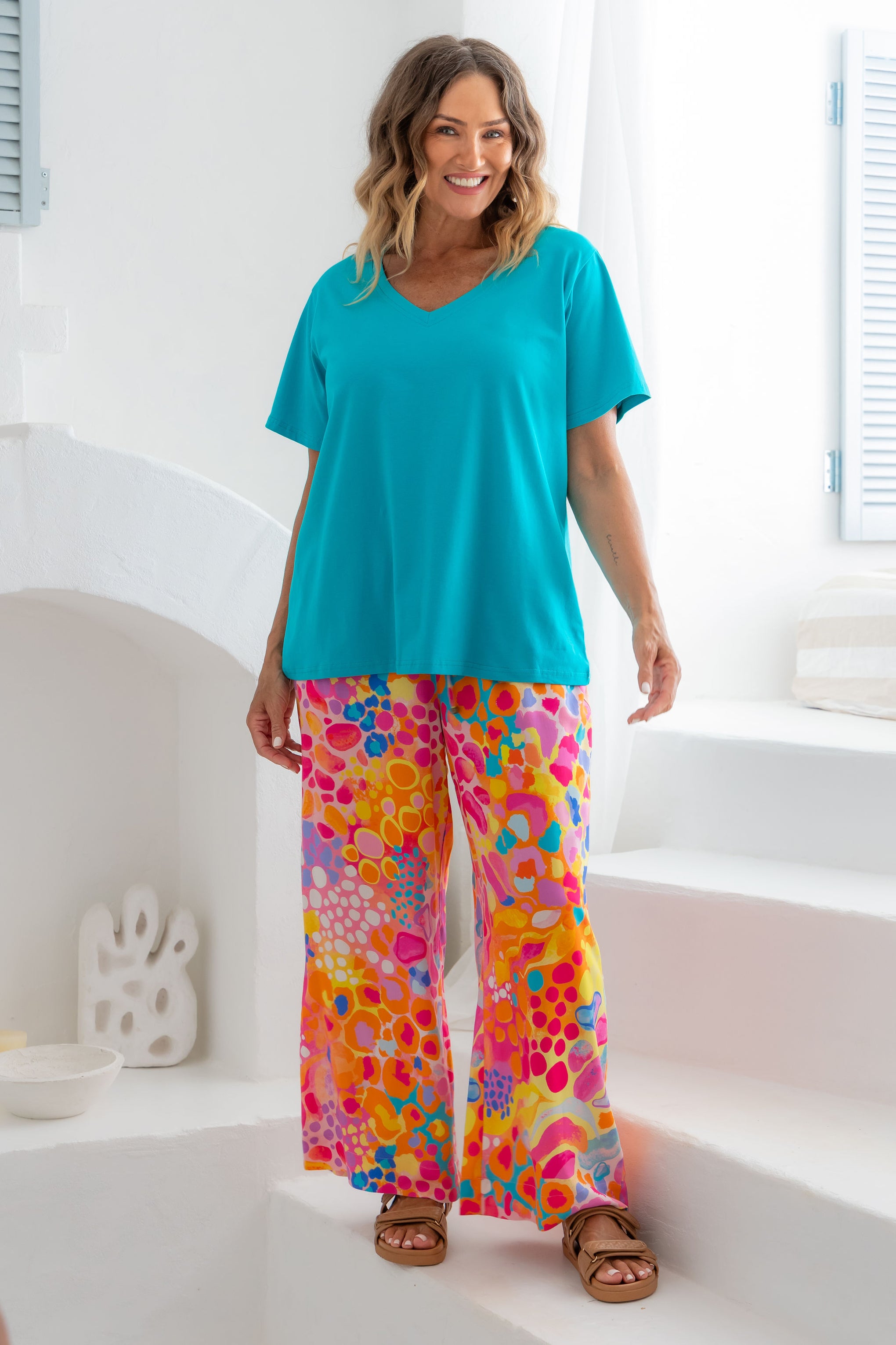 Gina Pants in Tequila Sunrise by Kasey Rainbow