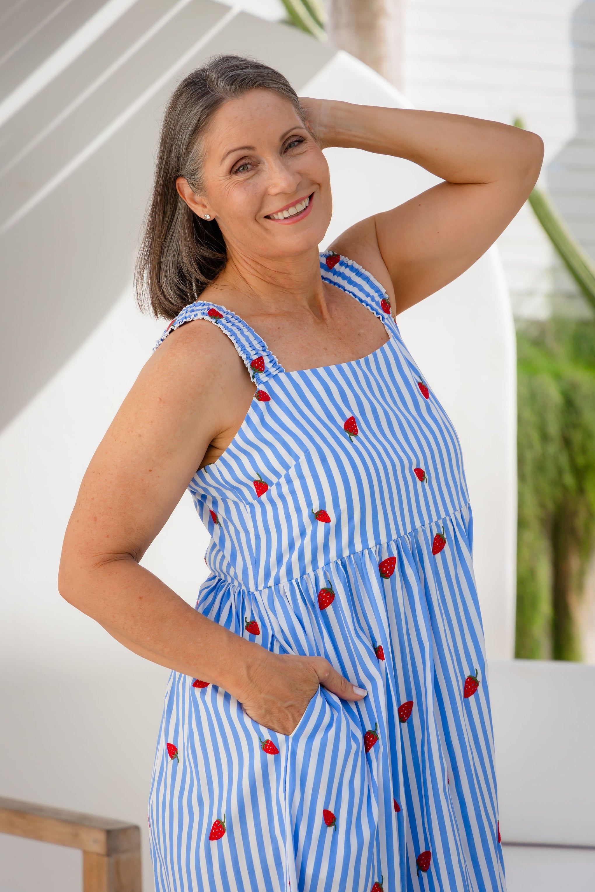 Eva Maxi Dress in Strawberry Shortcake