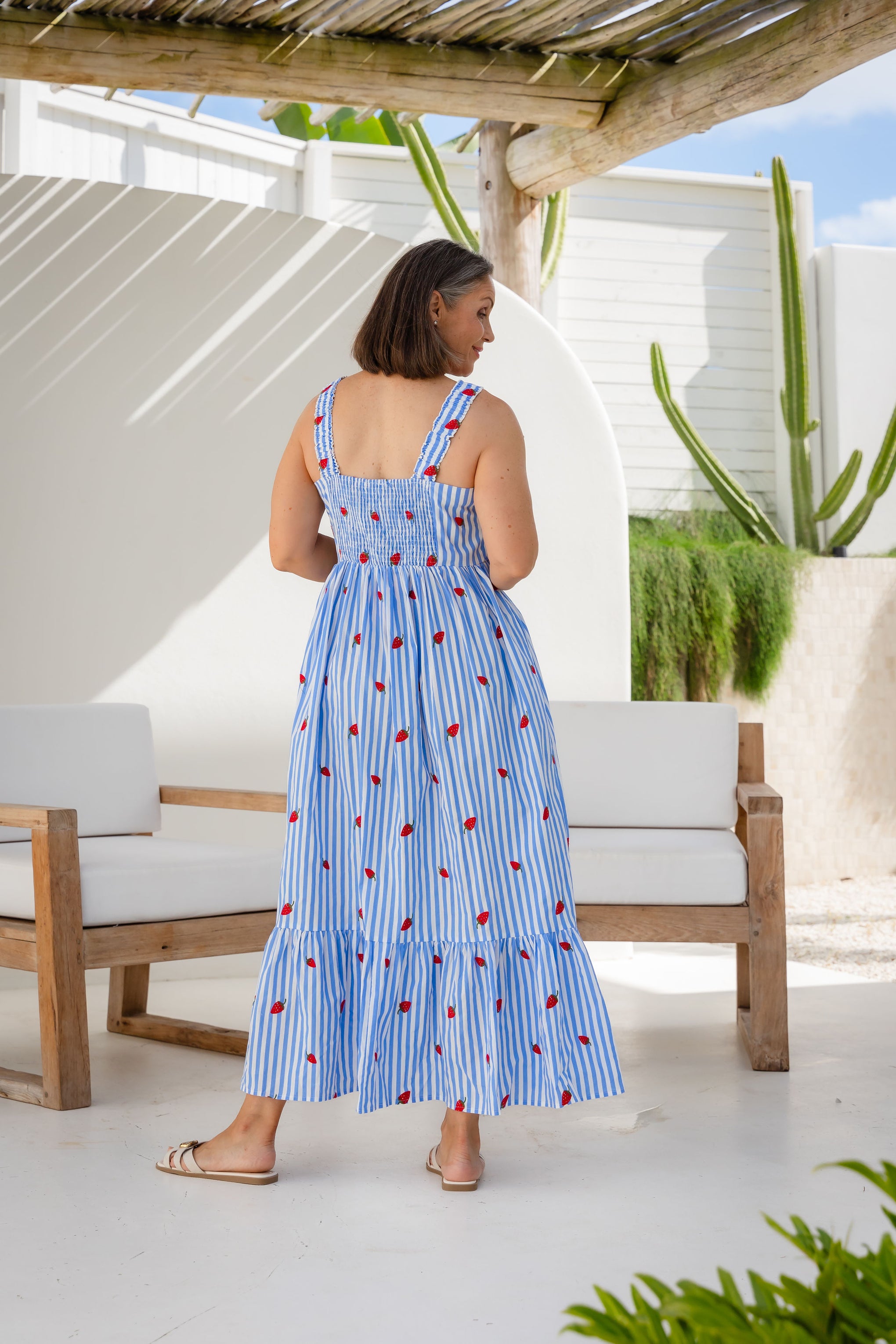 Eva Maxi Dress in Strawberry Shortcake