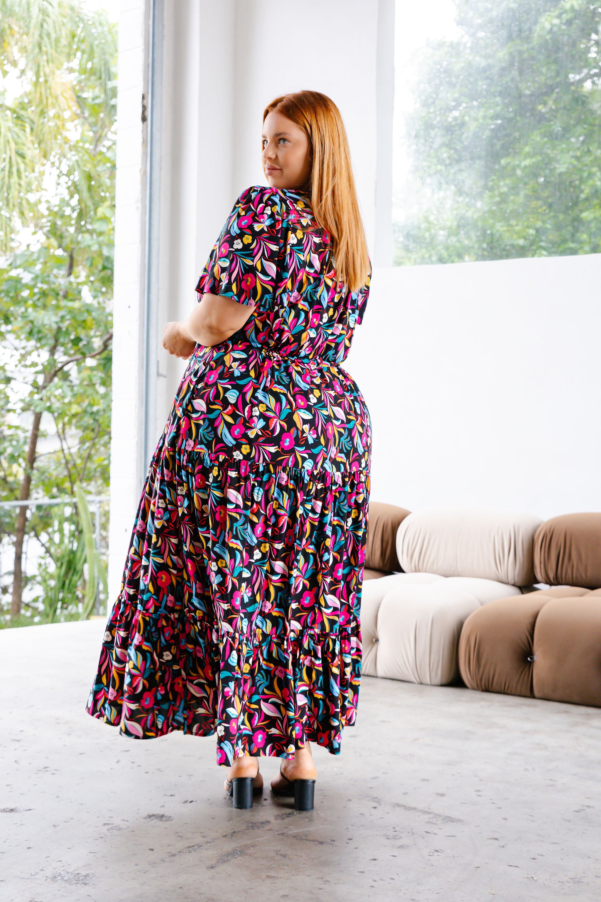 Bonnie Maxi Dress in Night Flora