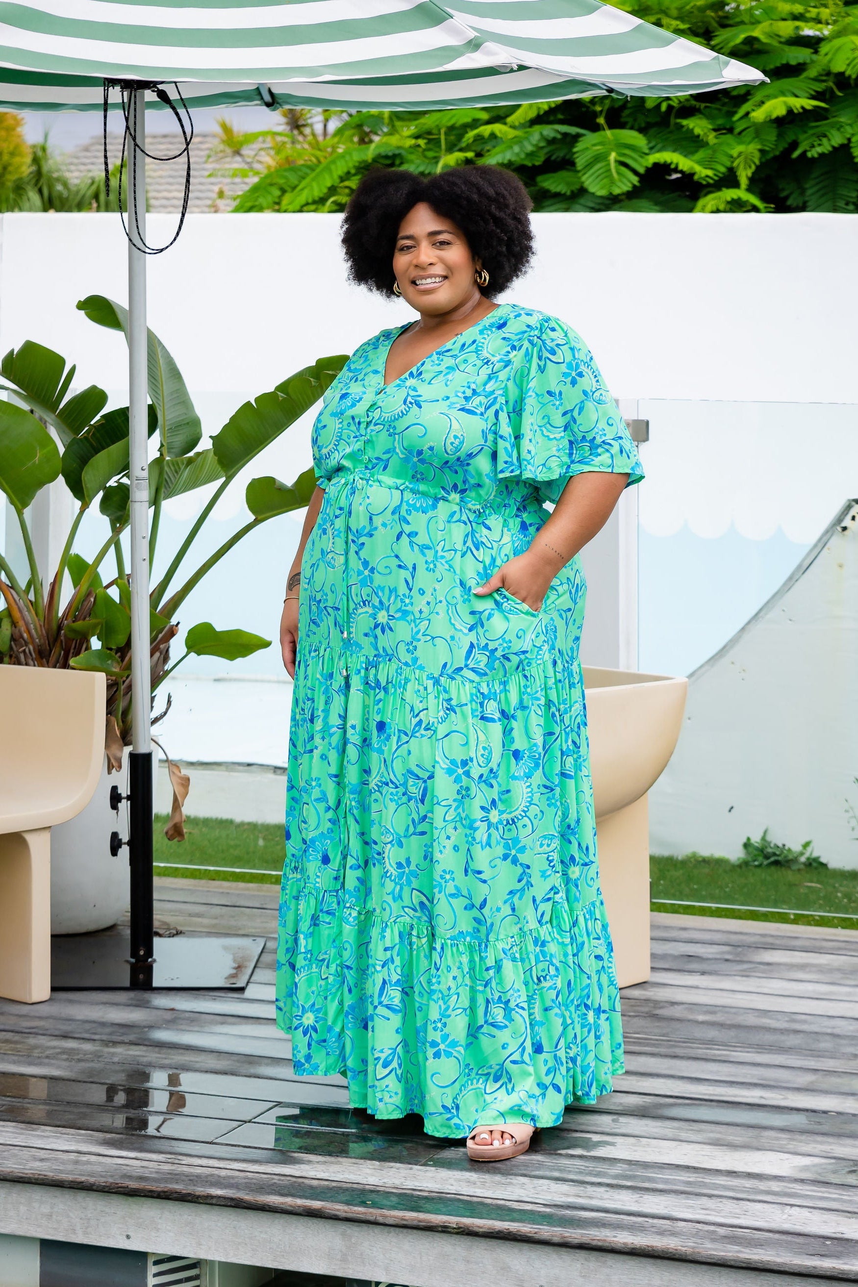 Bonnie Dress in Evergreen