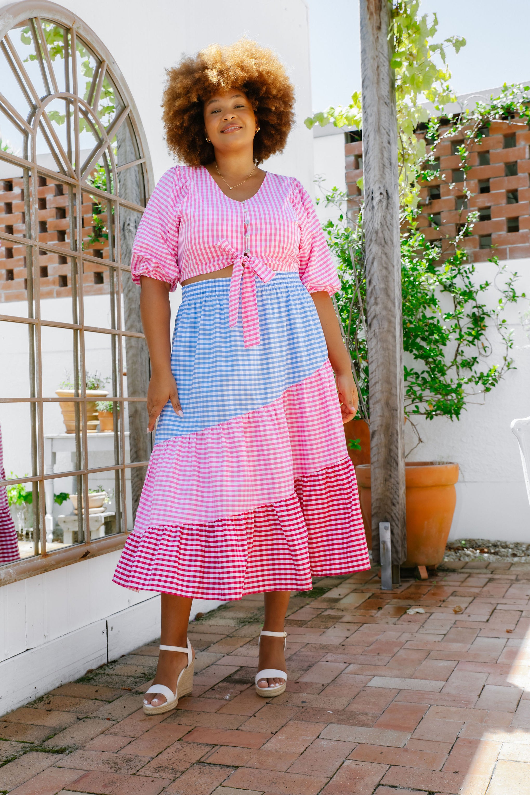 Betty Skirt Mix in Gingham Mix