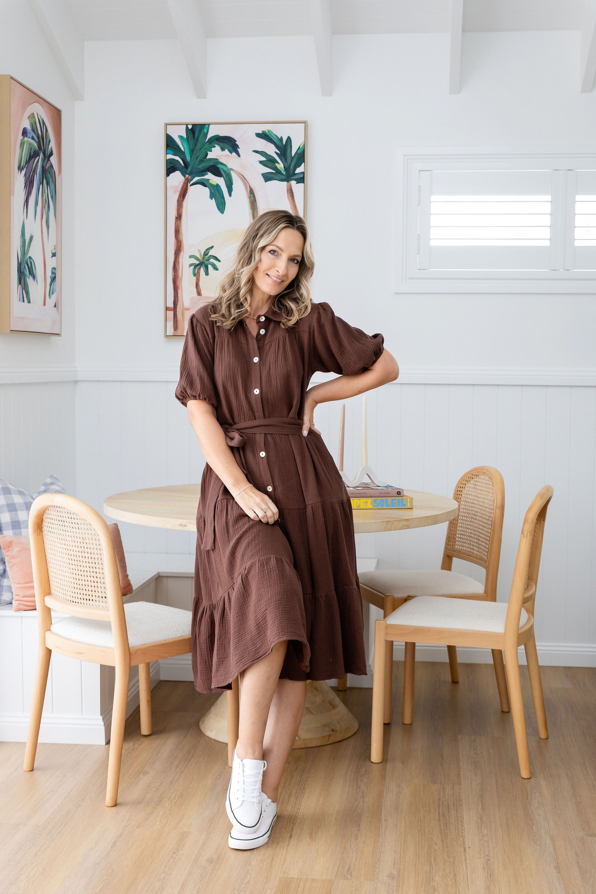 Mali Midi Dress in Chocolate