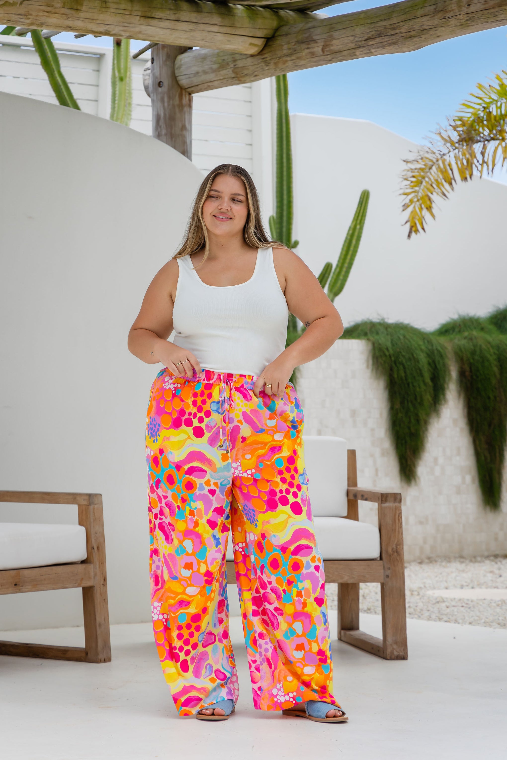 Gina Pants in Tequila Sunrise by Kasey Rainbow