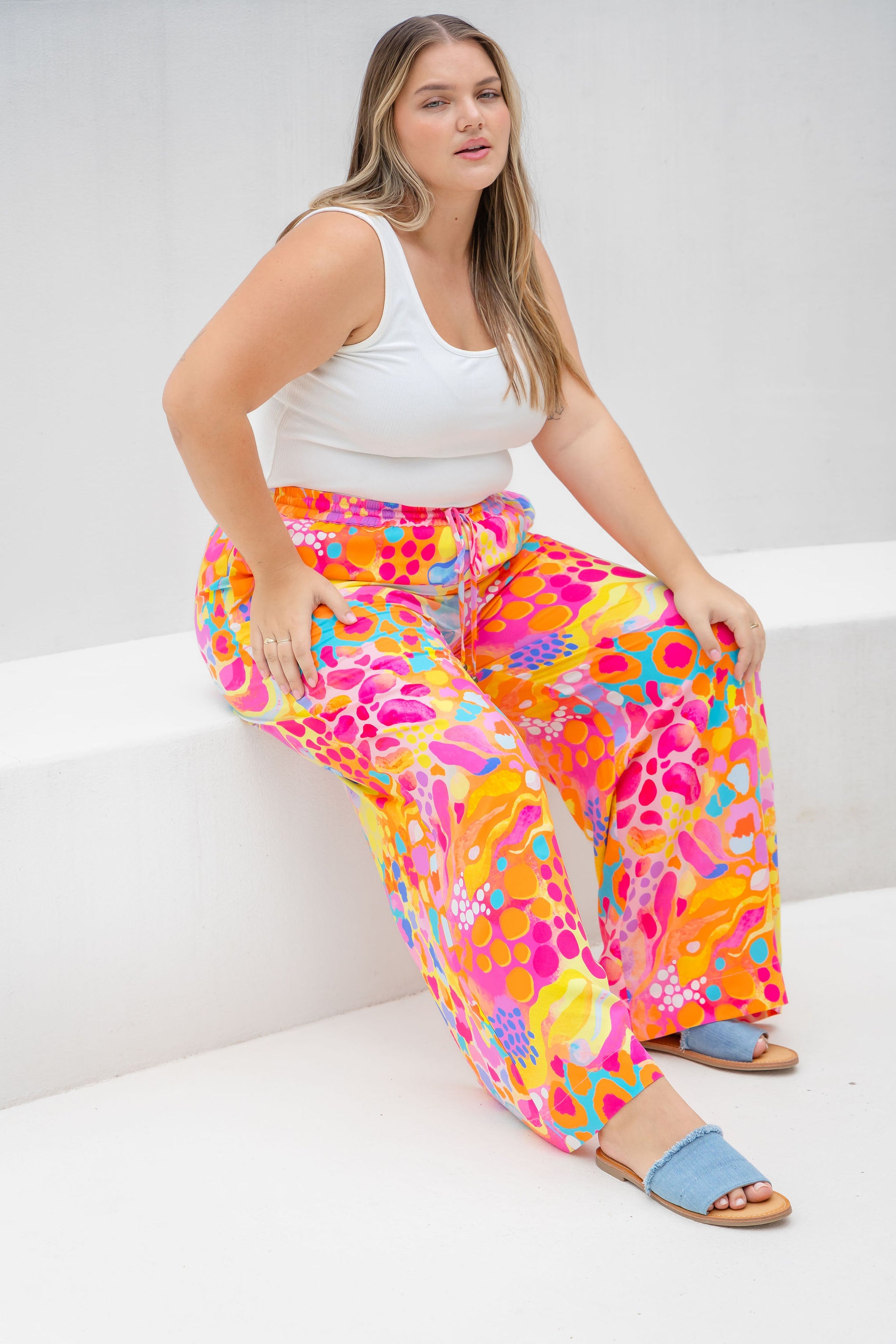 Gina Pants in Tequila Sunrise by Kasey Rainbow