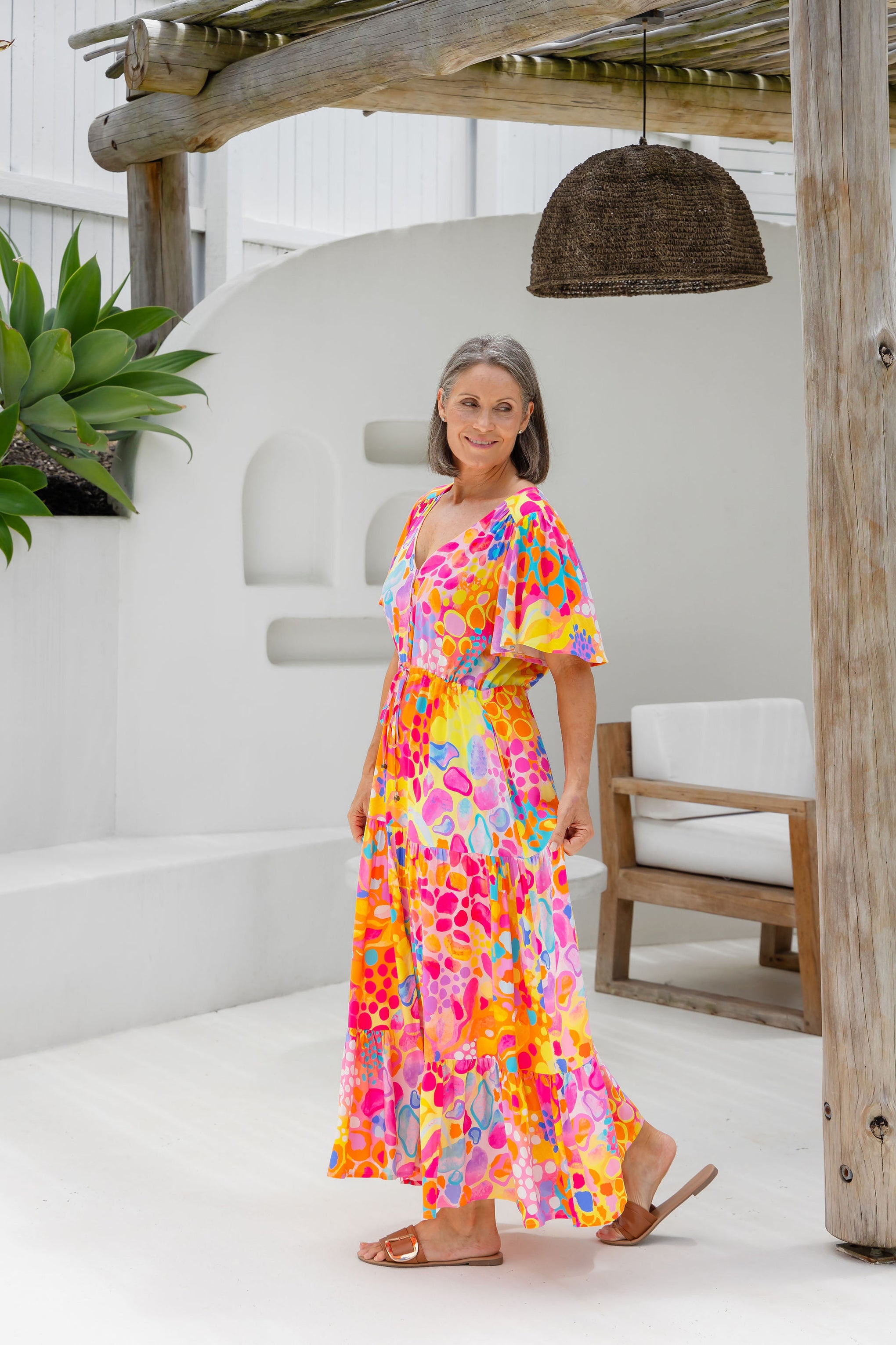 Bonnie Maxi Dress in Tequila Sunrise by Kasey Rainbow
