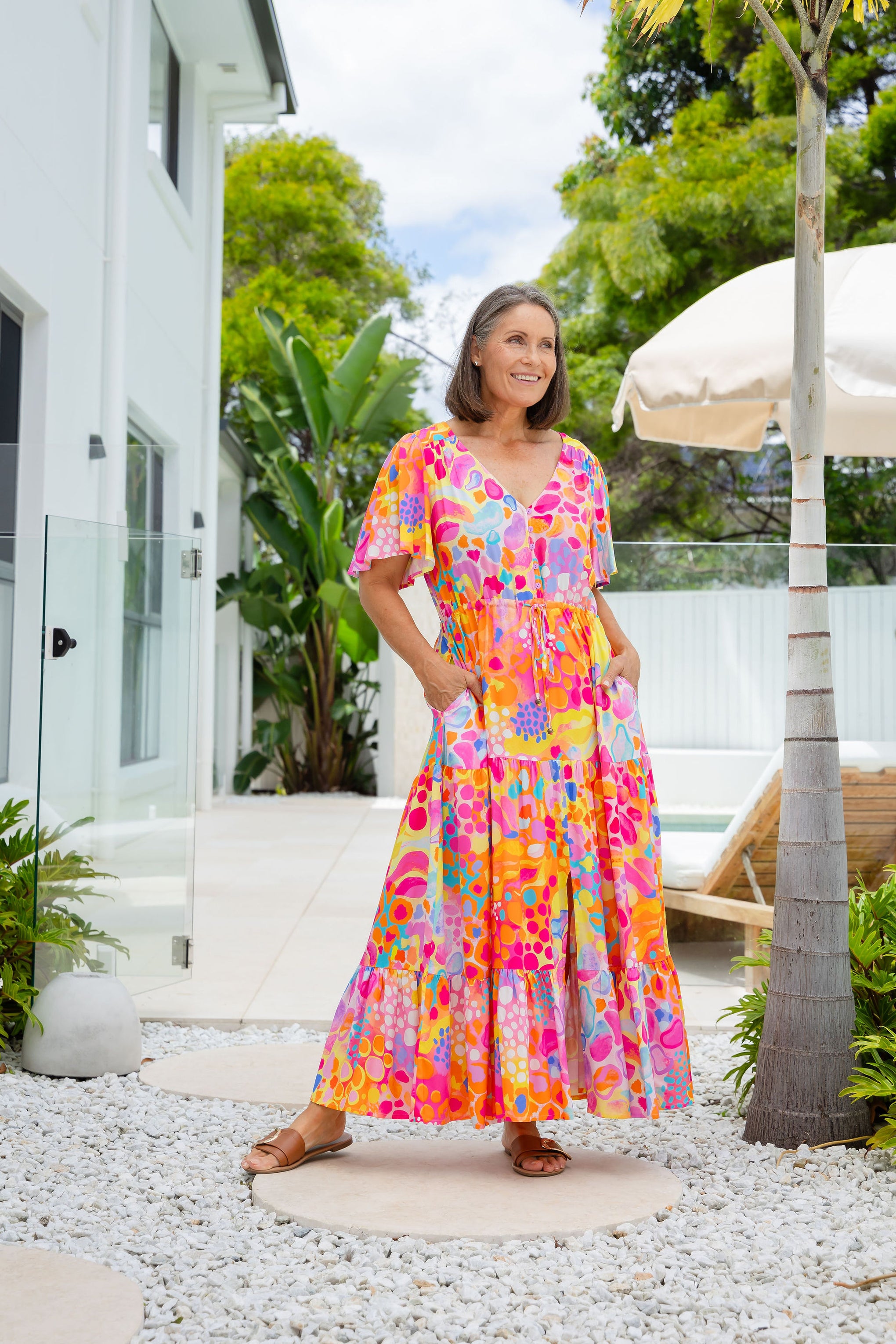 Bonnie Maxi Dress in Tequila Sunrise by Kasey Rainbow